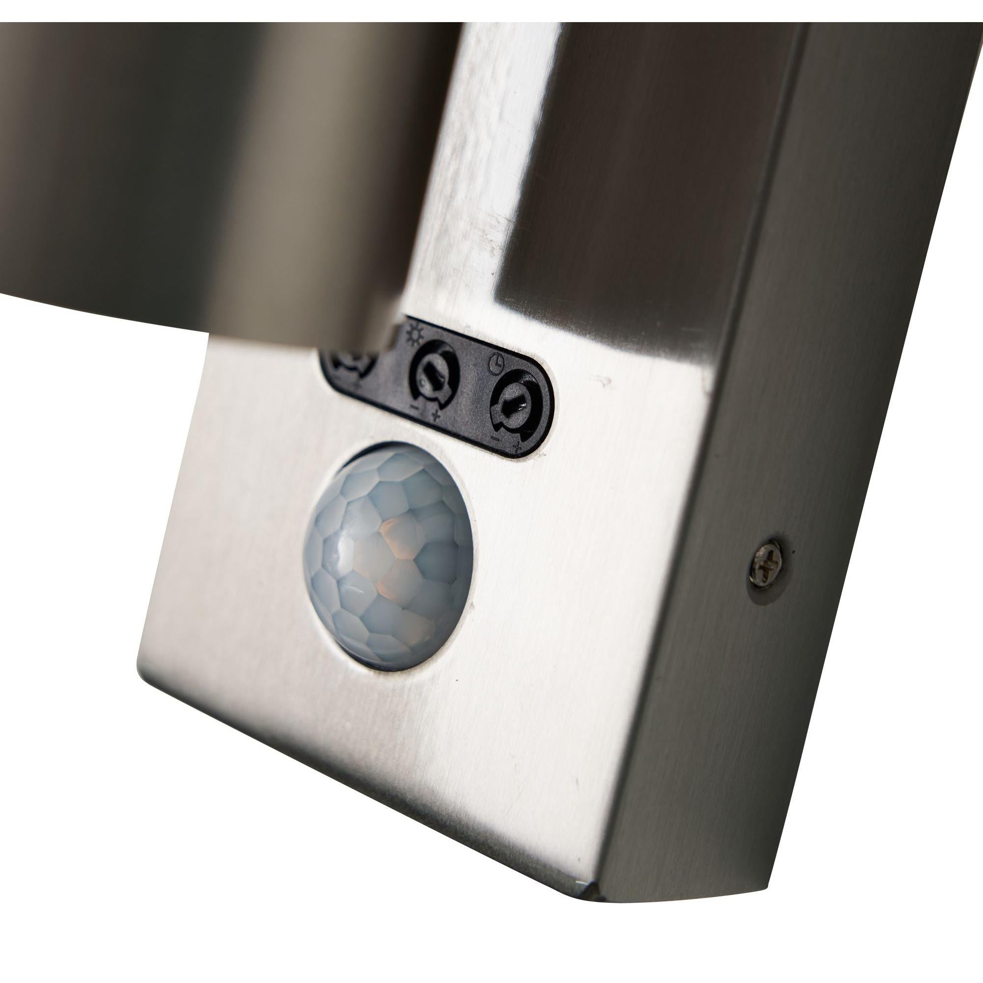 Forum ZN-29179-SST-65 Leto Outdoor Wall Light with PIR Sensor, Stainless Steel