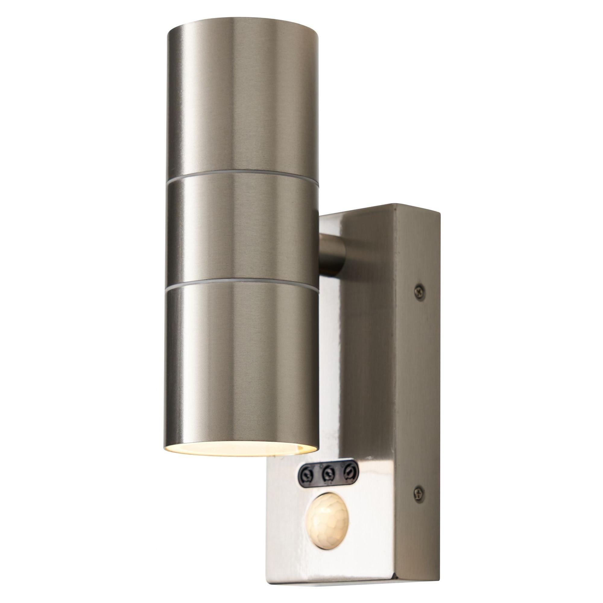 Forum ZN-29179-SST-65 Leto Outdoor Wall Light with PIR Sensor, Stainless Steel