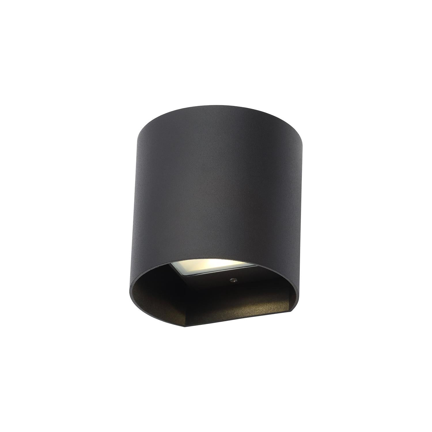 Forum ZN-29995-BLK Maui Outdoor Rounded Up and Down Wall Light - Black