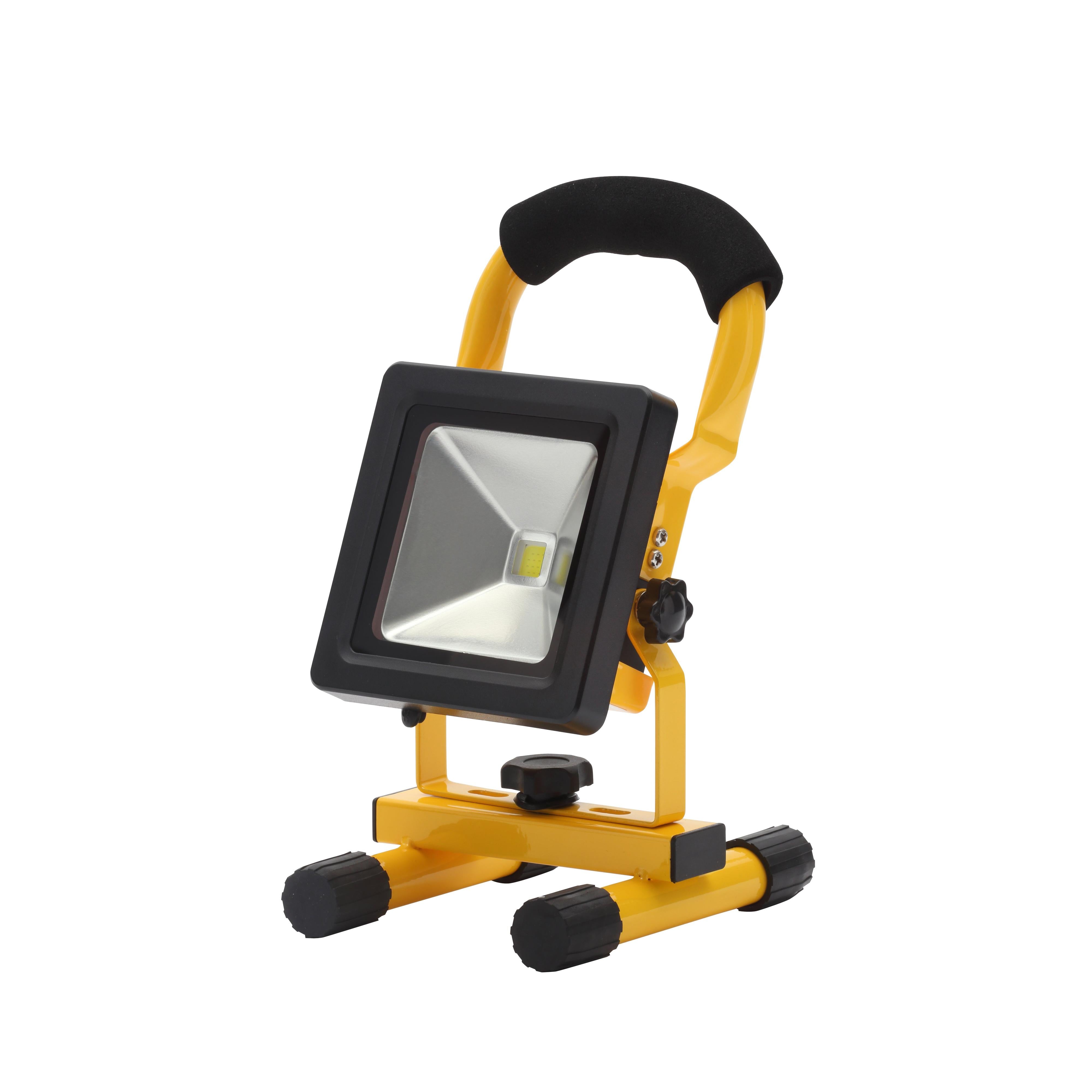 Forum ZN-31385 Recharge IP65 10 Watt Outdoor Rechargeable Work Light - Yellow and Black