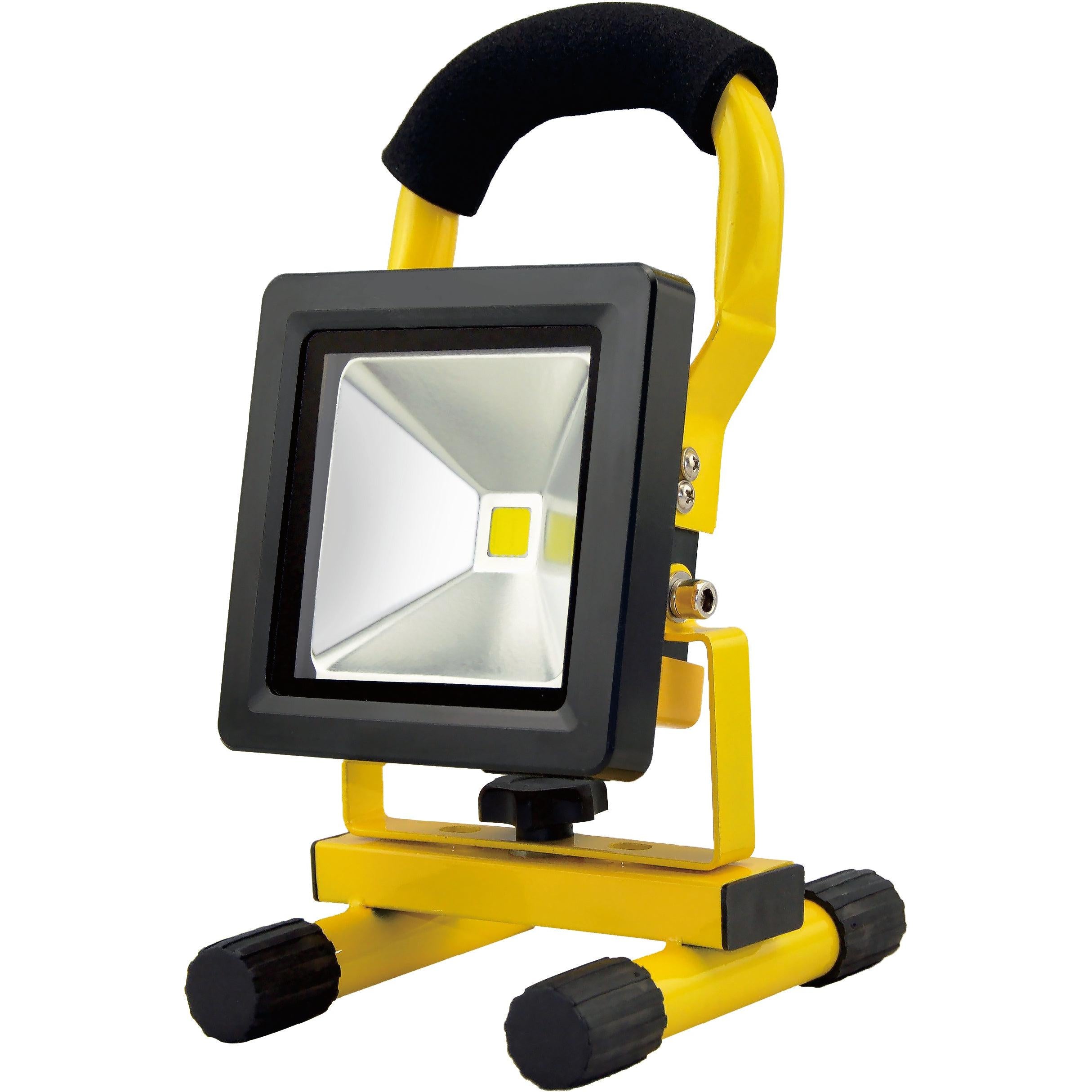 Forum ZN-31385 Recharge IP65 10 Watt Outdoor Rechargeable Work Light - Yellow and Black