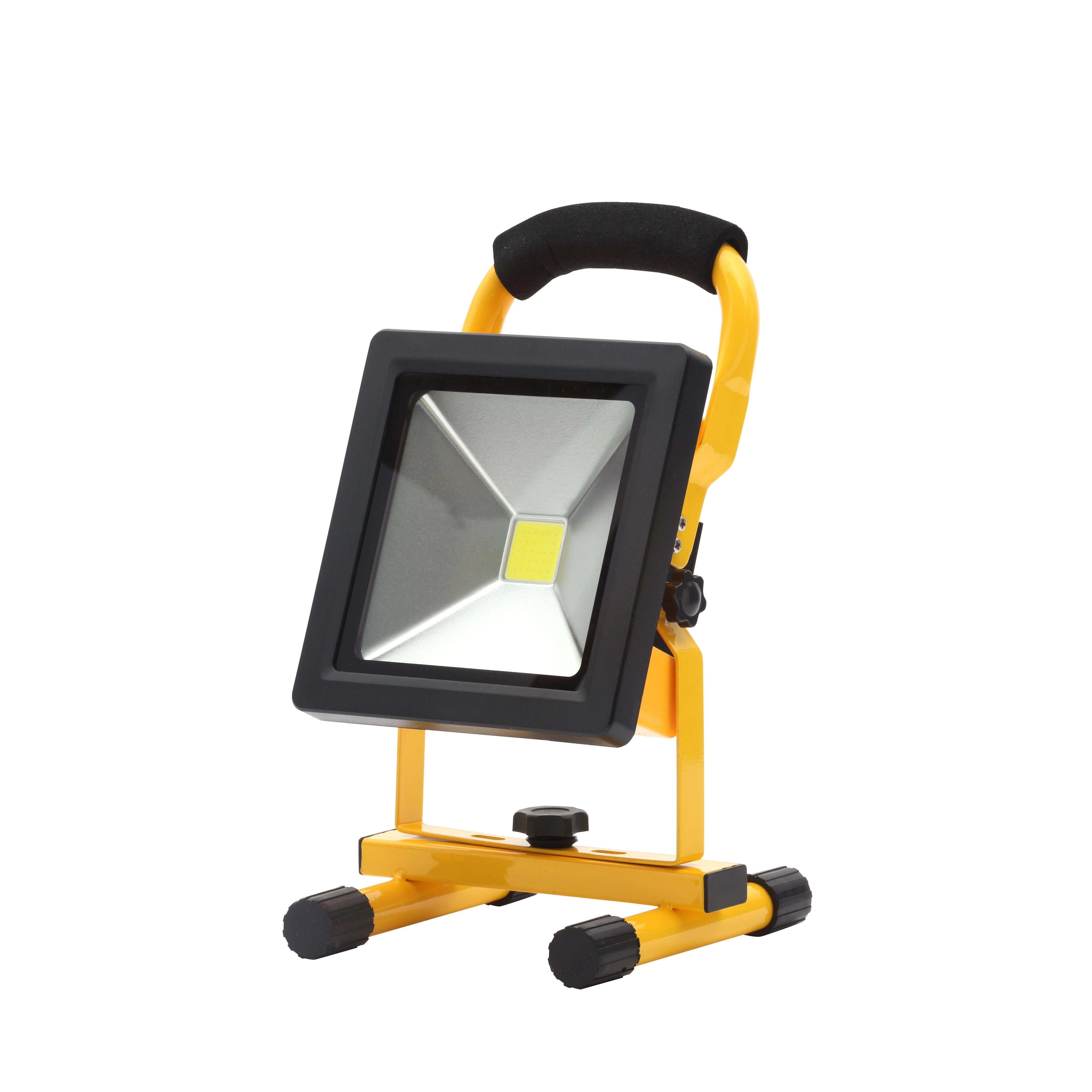 Forum ZN-31386 Recharge IP65 20 Watt Outdoor Rechargeable Work Light - Yellow and Black