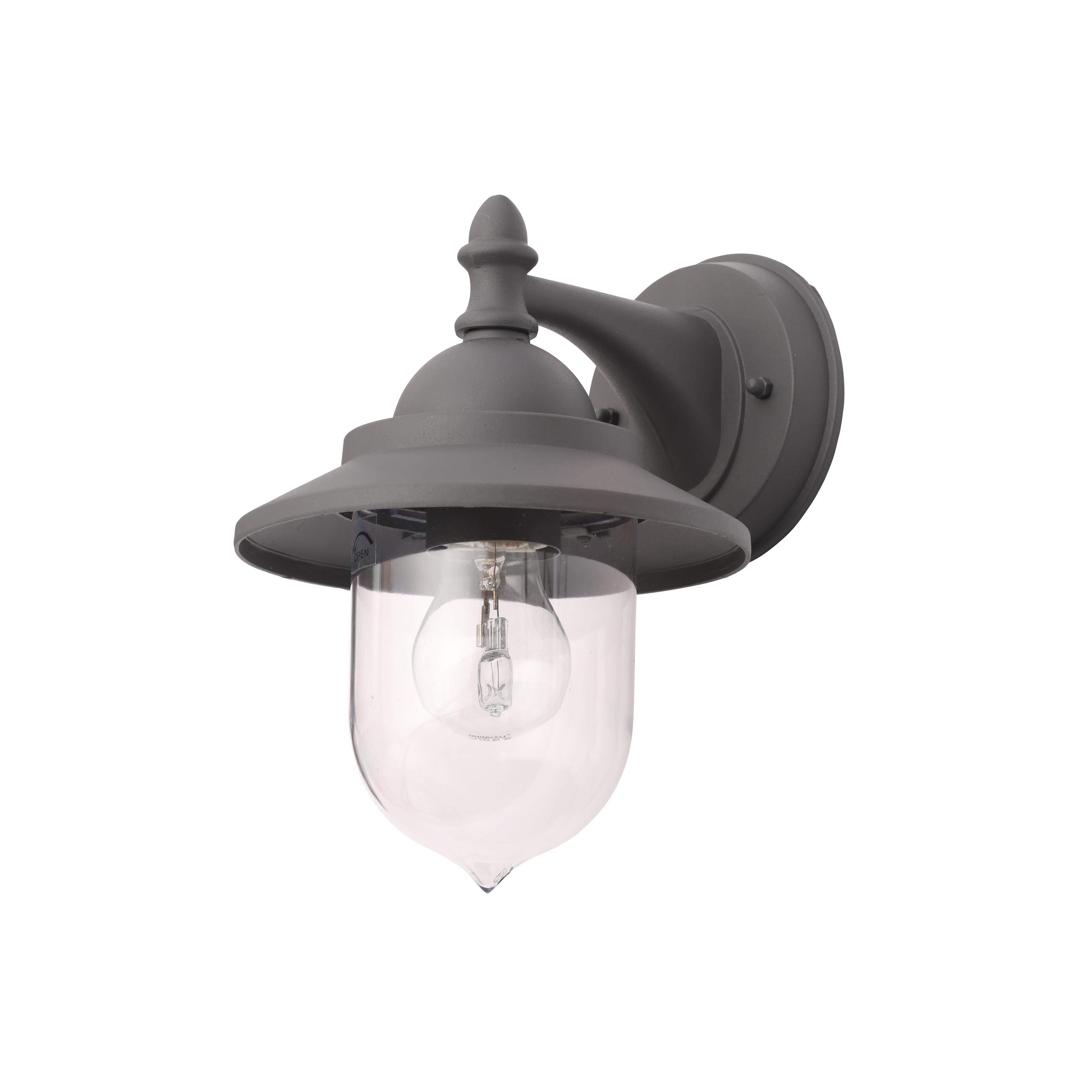 Forum ZN-31757-ANTH Leek Outdoor Fisherman Style Lantern Wall Light, Anthracite