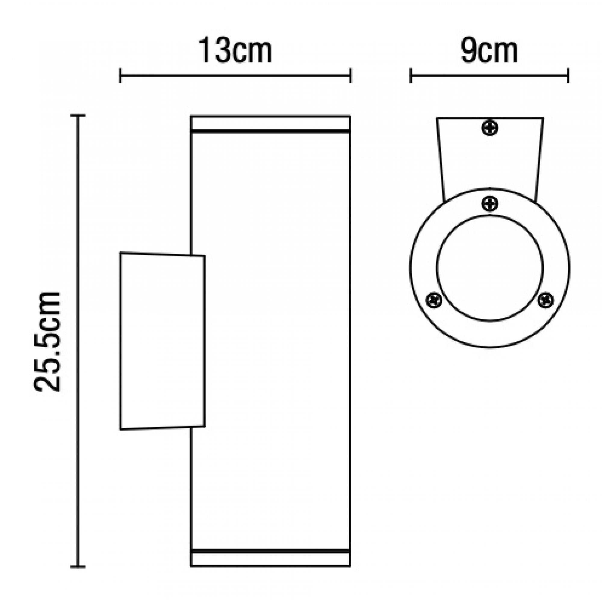 Forum ZN-34019-ANTH Mizar Outdoor Up & Down Wall Light, Anthracite