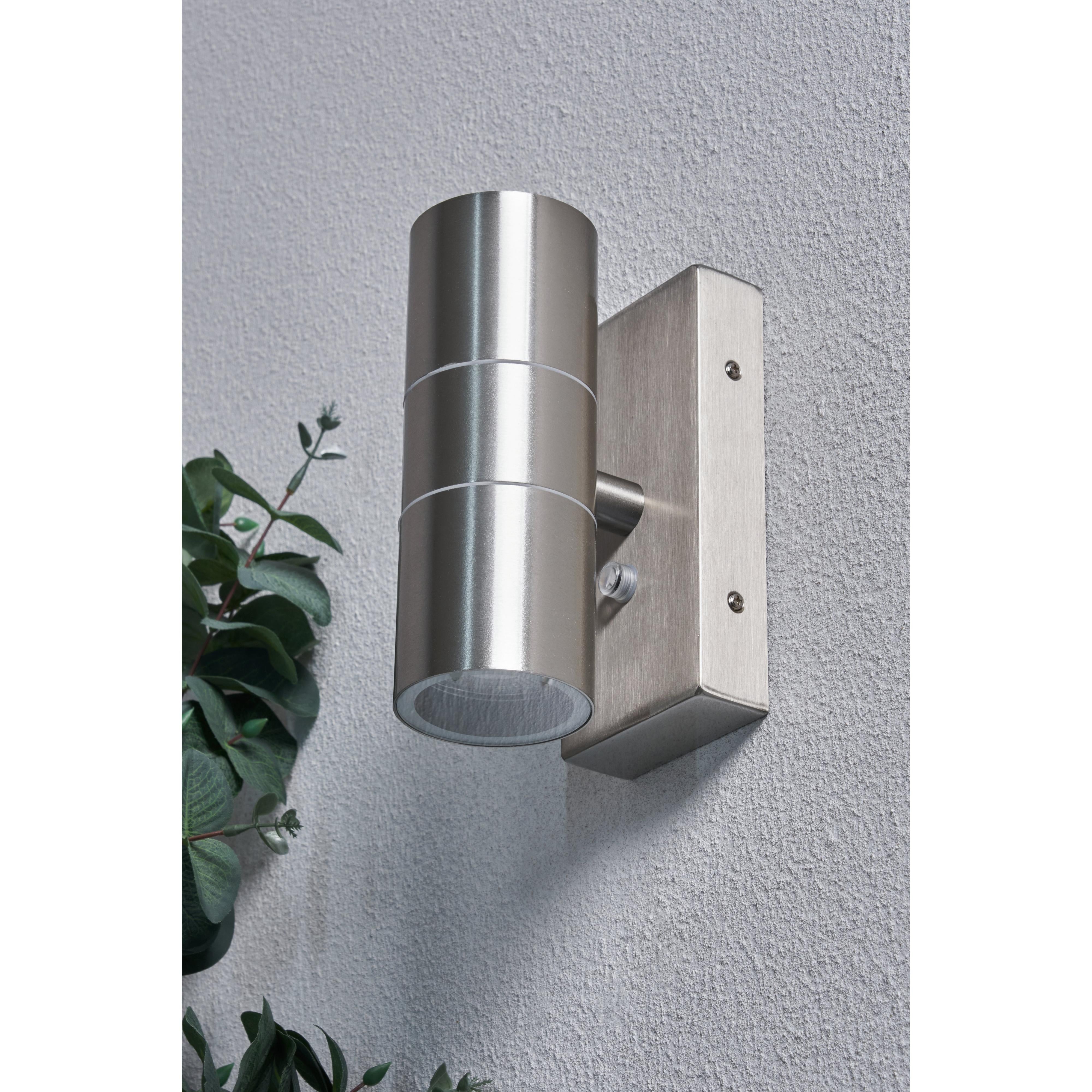 Forum ZN-34022-SST-65 Leto Outdoor Up and Down Wall Light with Photocell, Stainless Steel