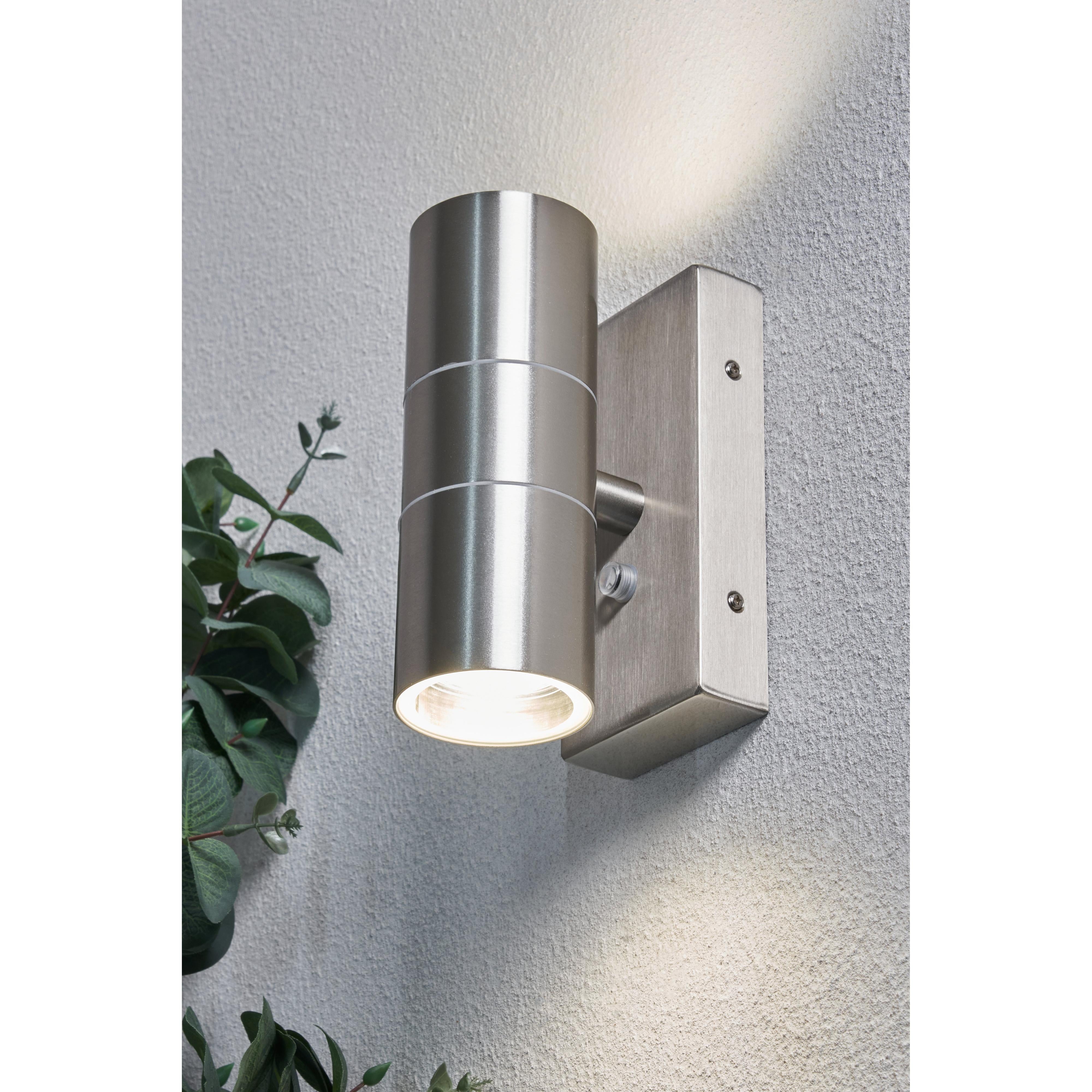 Forum ZN-34022-SST-65 Leto Outdoor Up and Down Wall Light with Photocell, Stainless Steel