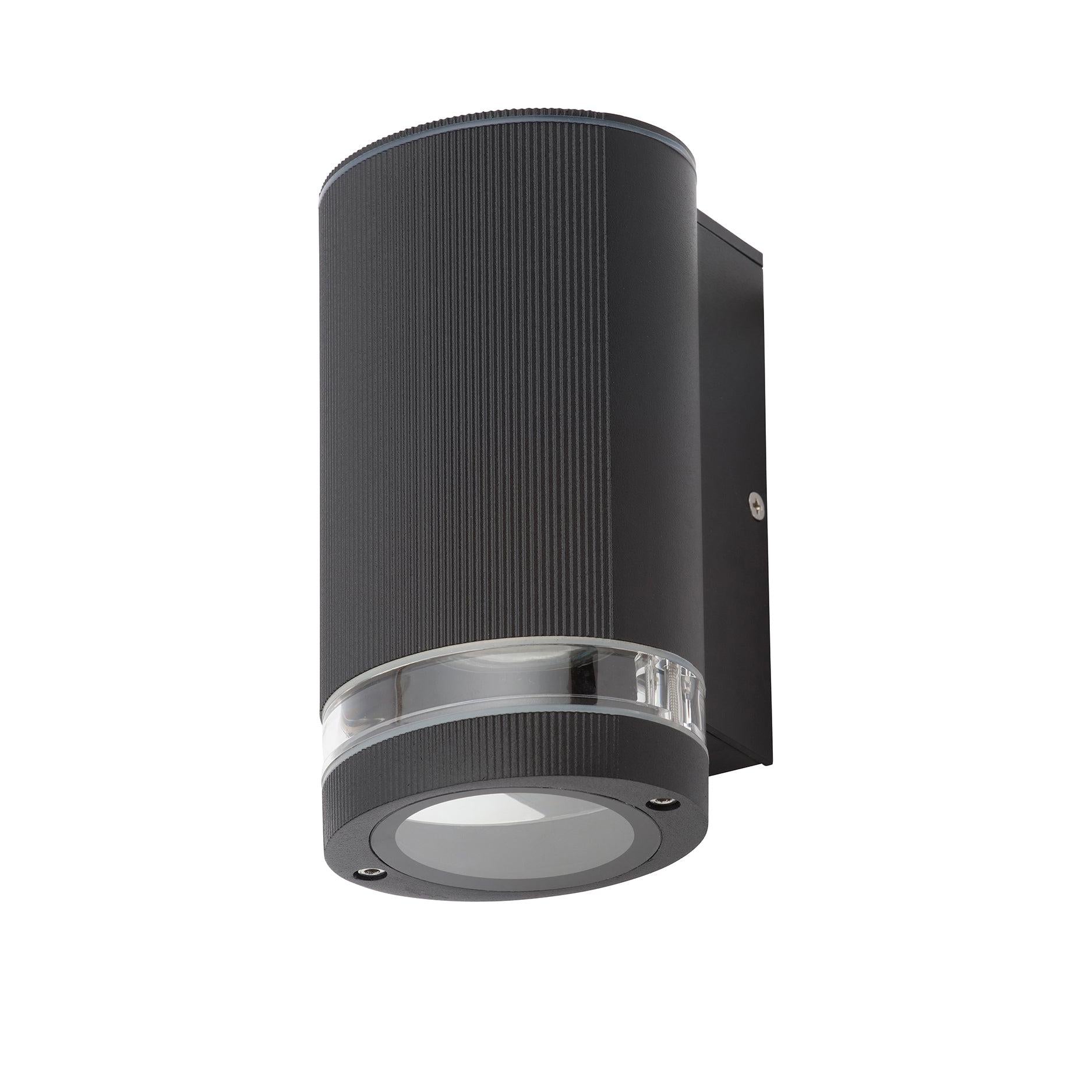 Forum ZN-35593-BLK Helix Outdoor Cylinder Wall Light, Black