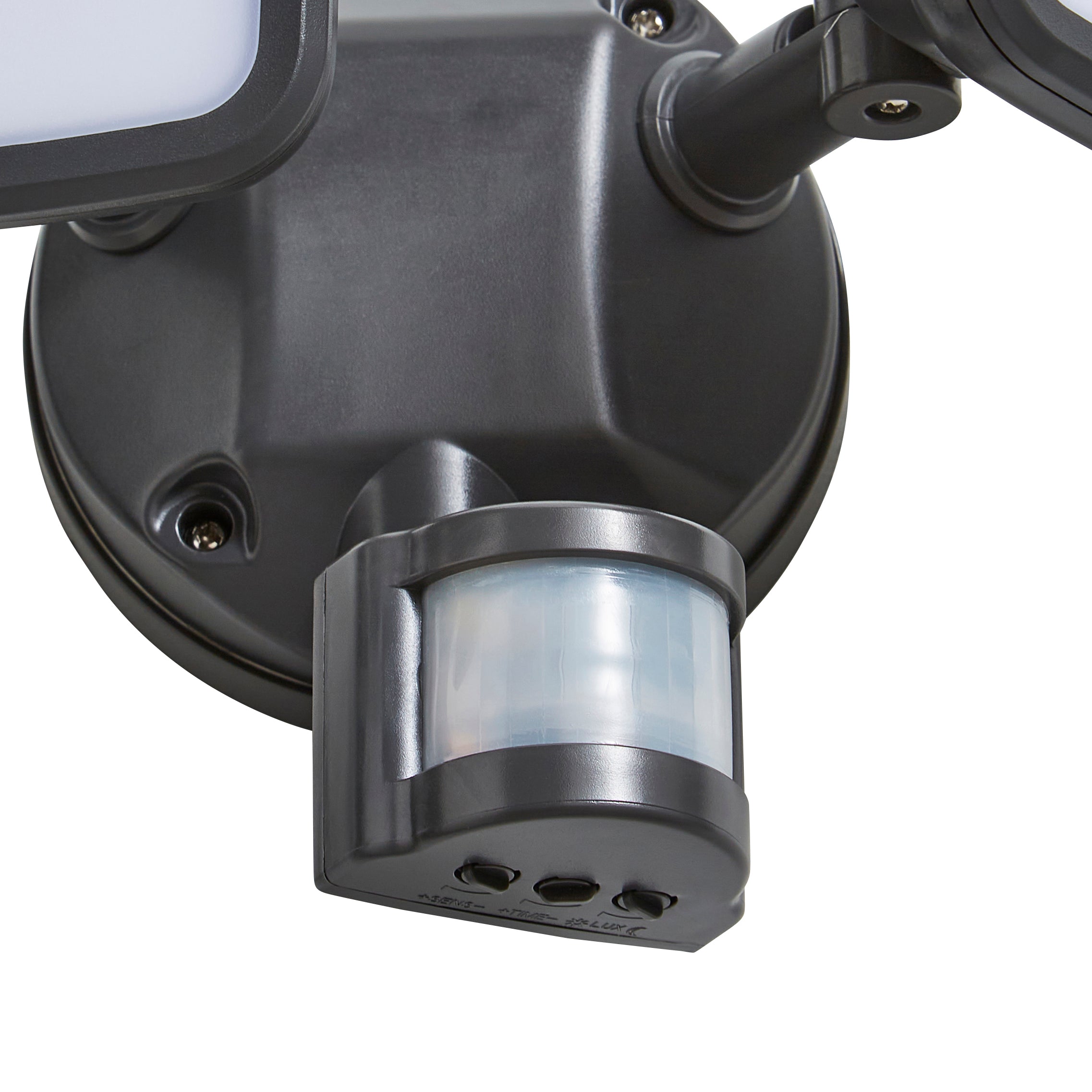 Forum ZN-35688-DGRY Lynn Twin 20 Watt LED Outdoor Flood Light with PIR Sensor - Dark Grey