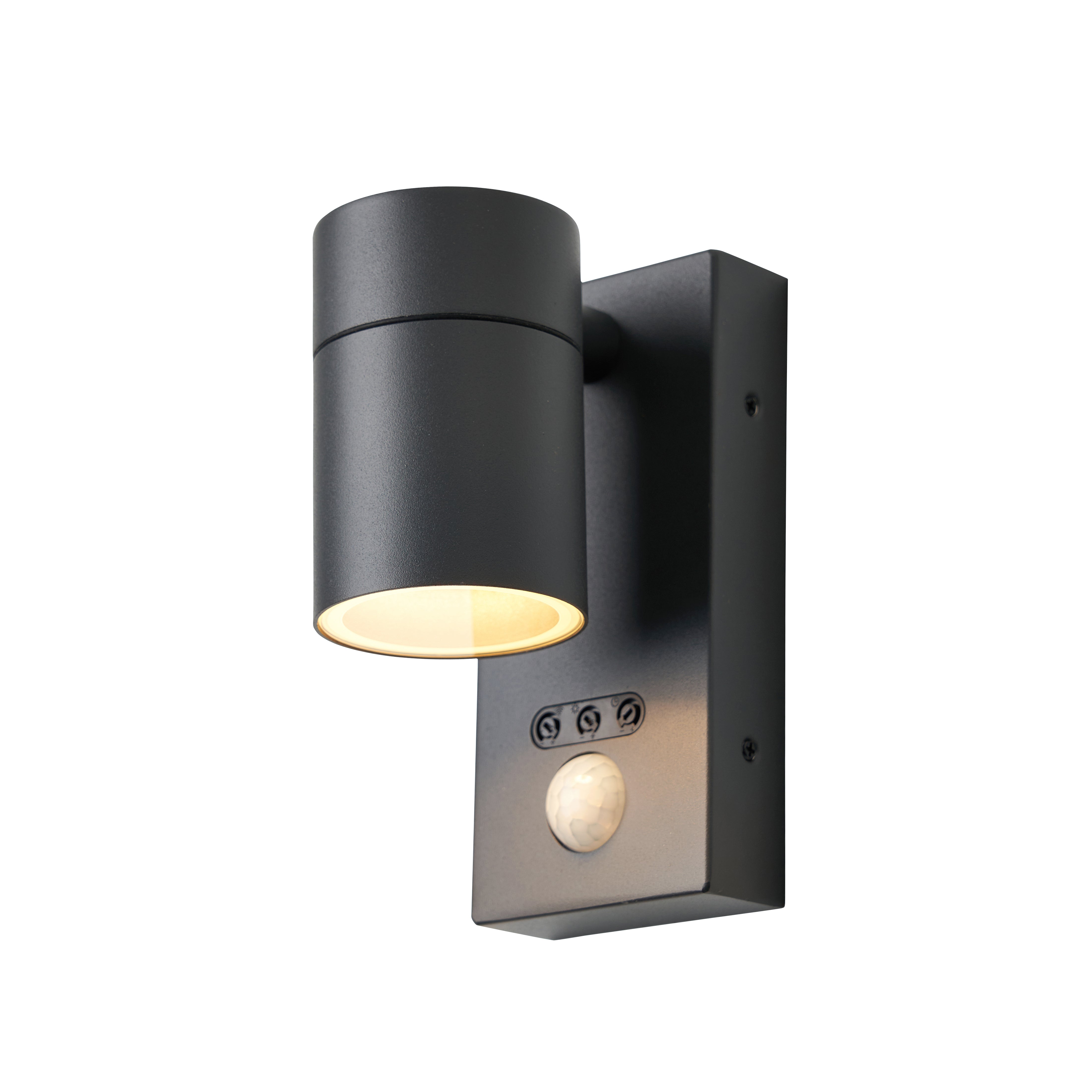 Forum ZN-37938-ANTH-65 Leto Outdoor Up or Down Wall Light with PIR Sensor, Anthracite