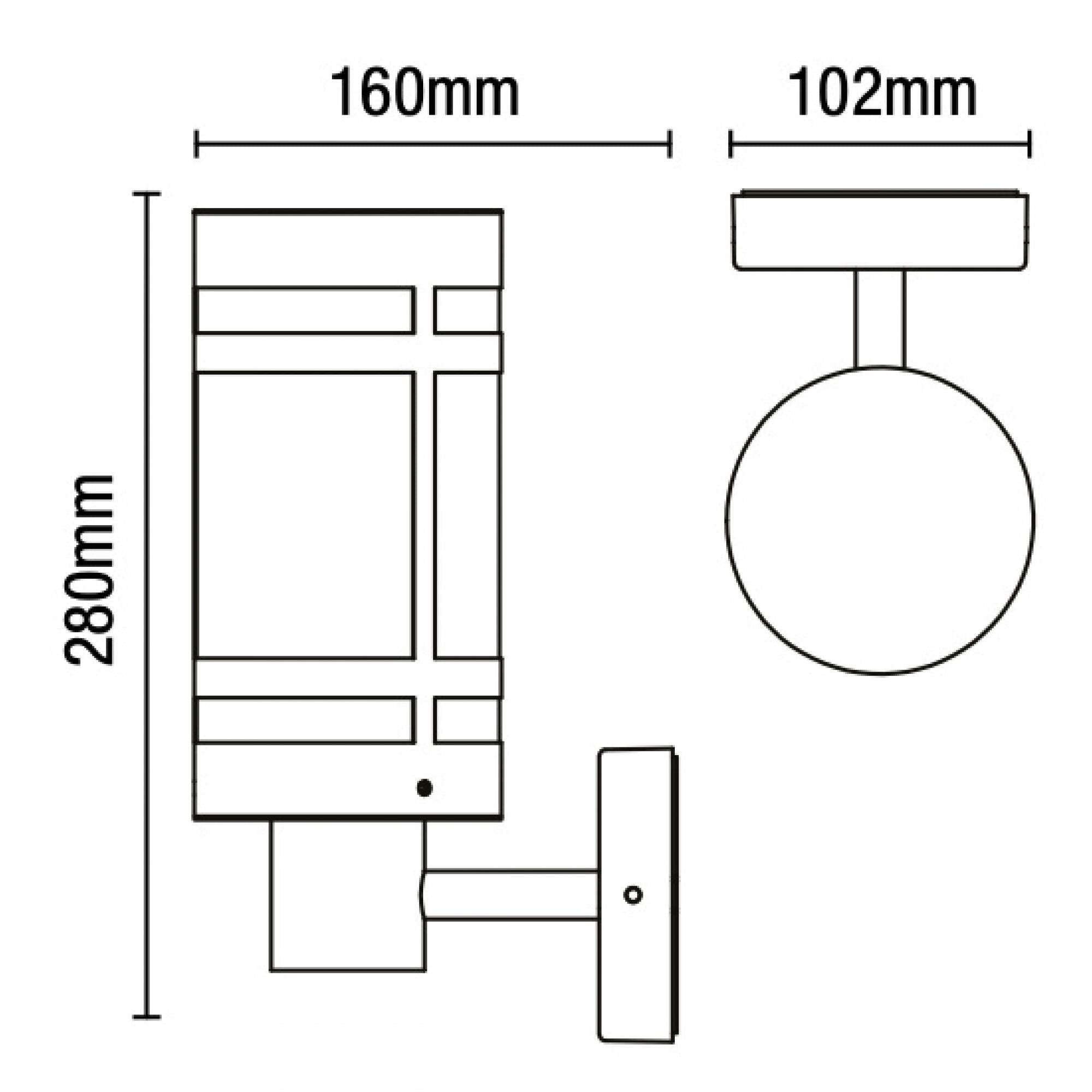 Forum ZN-40004-BLK/BRS Gada 1 Light Outdoor Wall Light with Brass Mesh - Black
