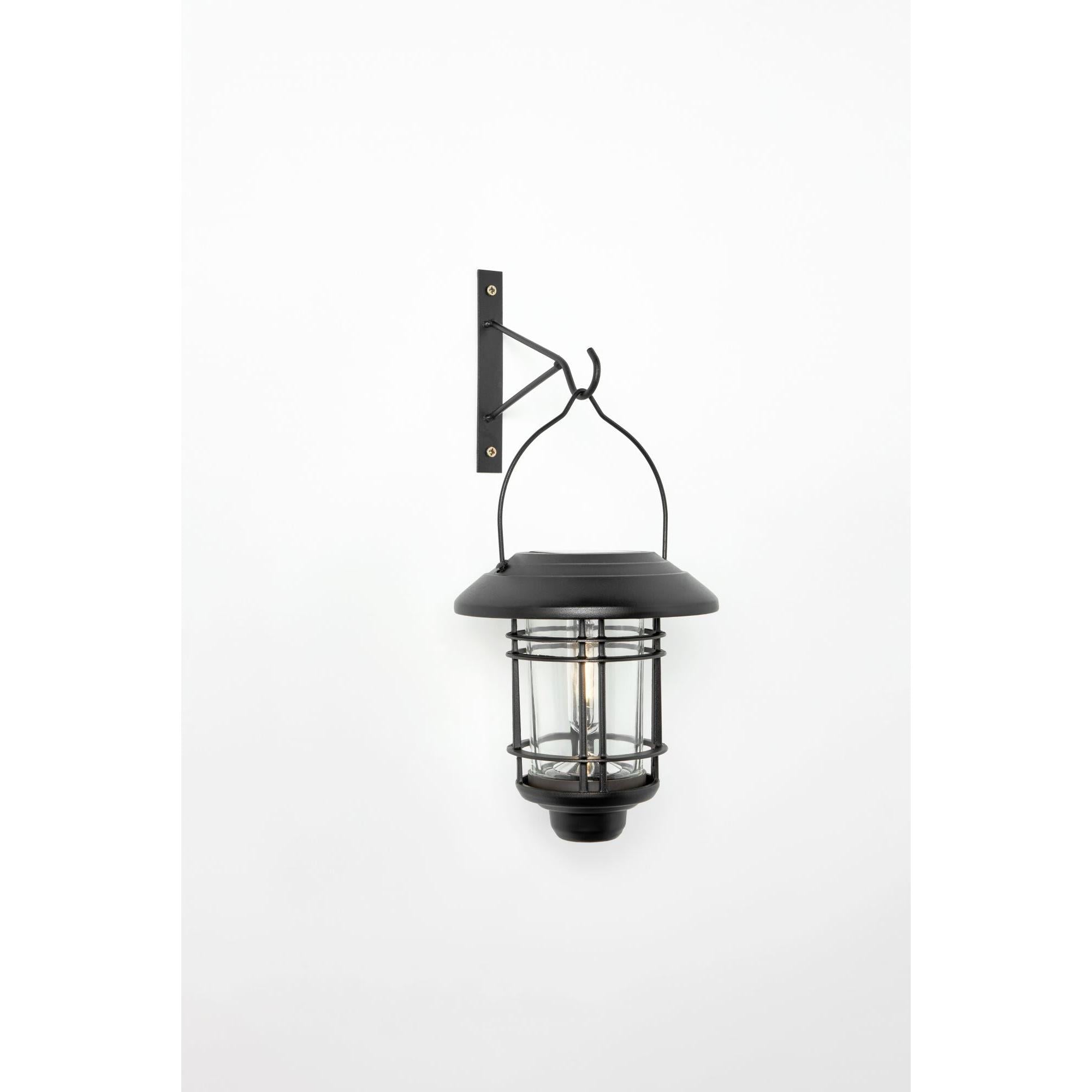 Forum ZN-42033 Horden Outdoor Solar LED Hanging Wall Lantern - Black