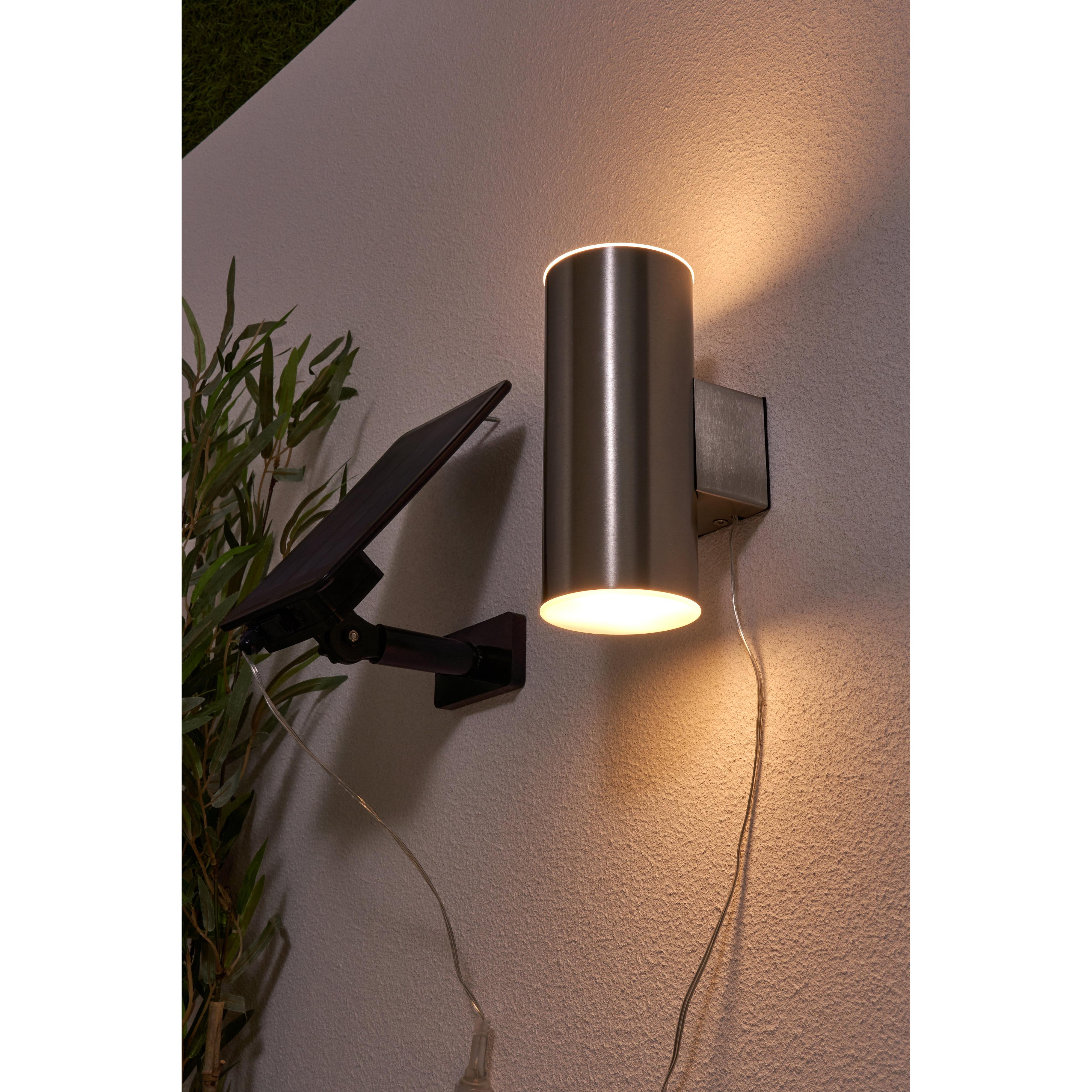 Forum ZN-42040 Eldon Outdoor Solar LED Up and Down Wall Light - Stainless Steel