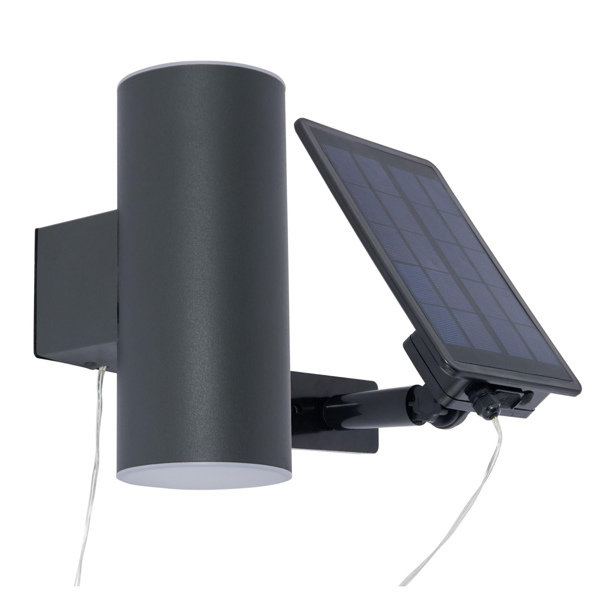 Forum ZN-42041 Eldon Outdoor Solar LED Up and Down Wall Light - Anthracite