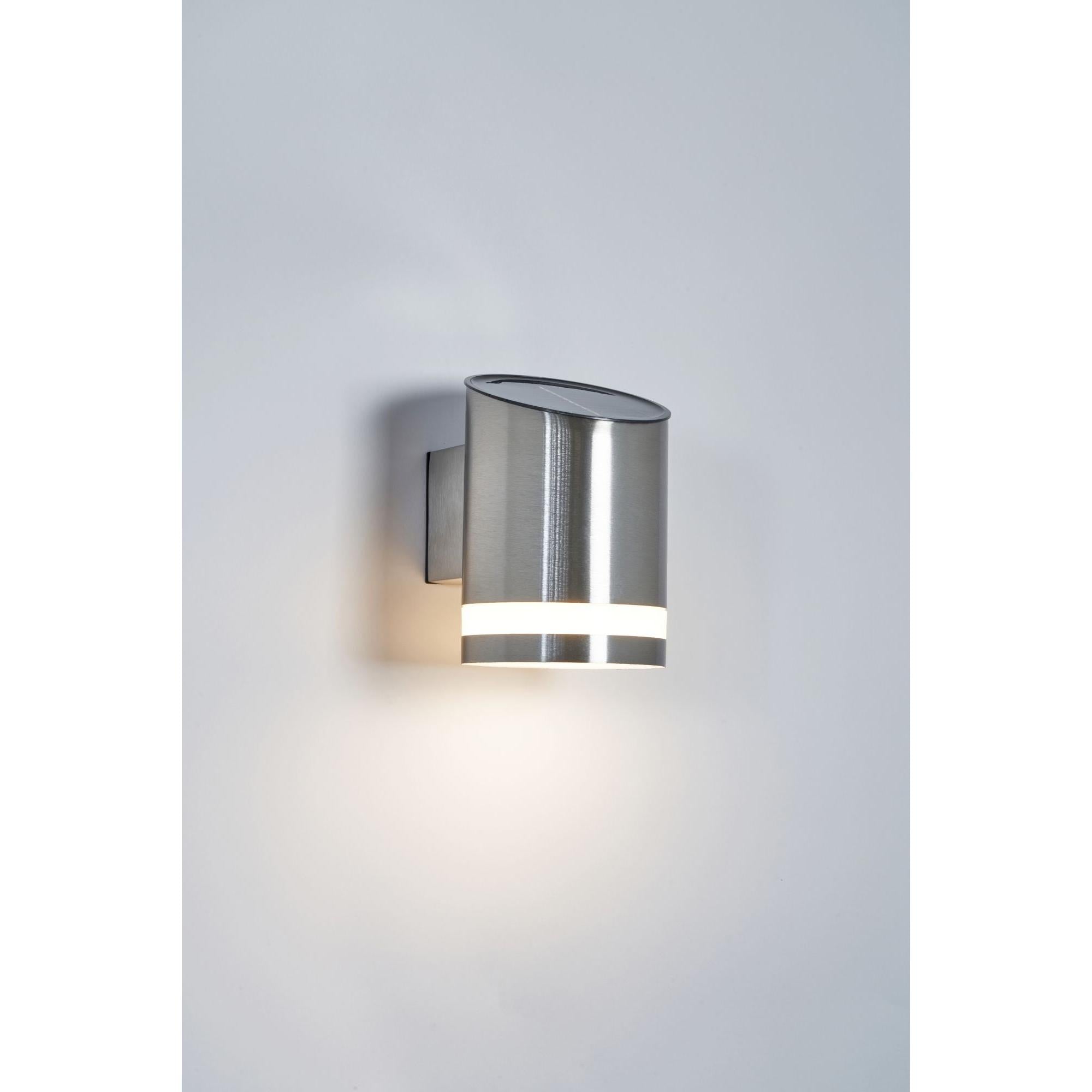 Forum ZN-42045 Trimdon Outdoor Solar LED Wall Light - Stainless Steel