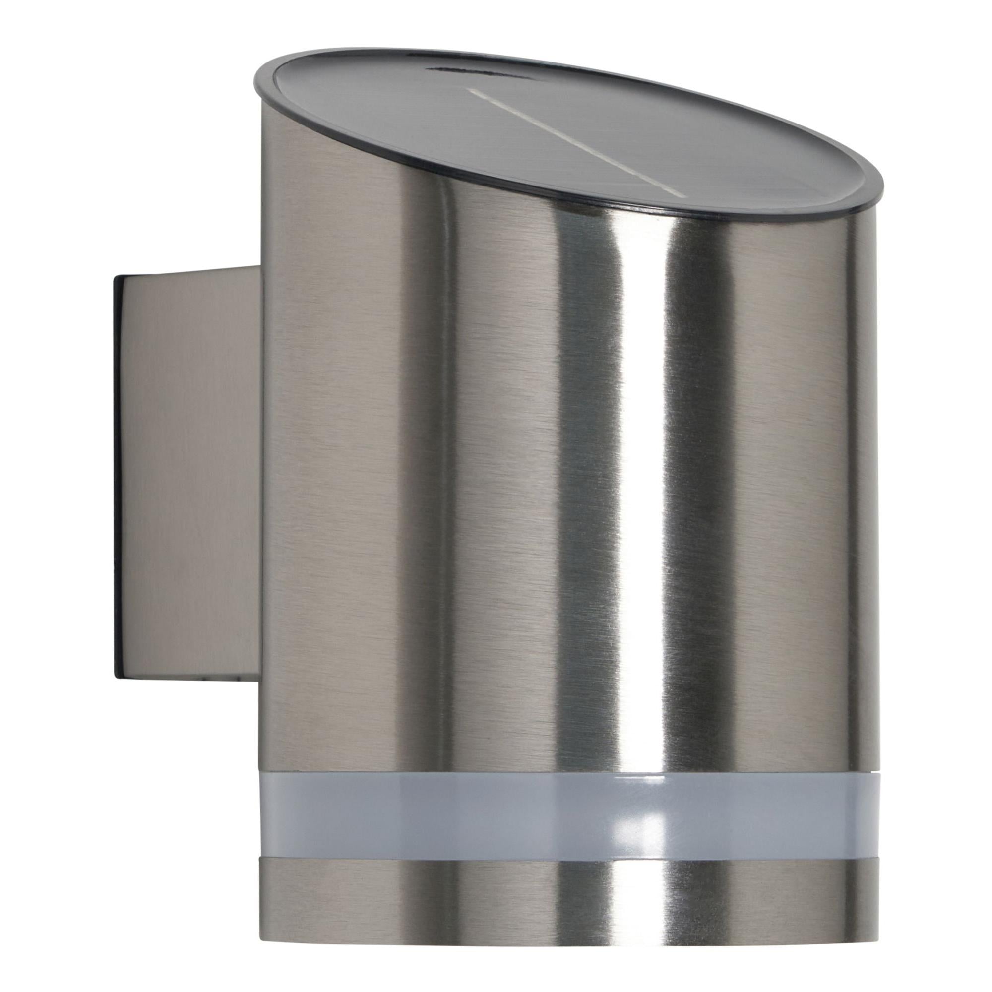Forum ZN-42045 Trimdon Outdoor Solar LED Wall Light - Stainless Steel