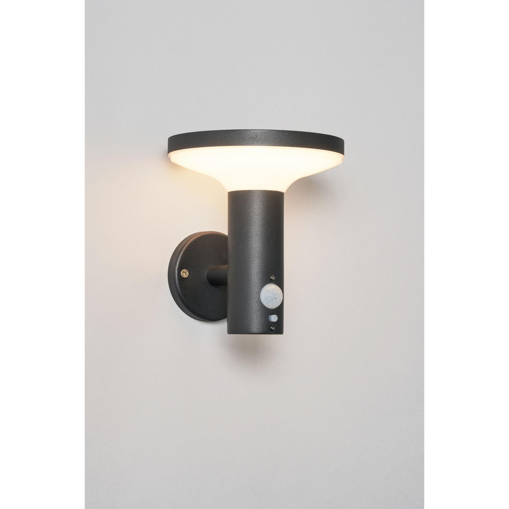 Forum ZN-42049 Clara Outdoor Solar LED Wall Light with PIR Sensor - Black