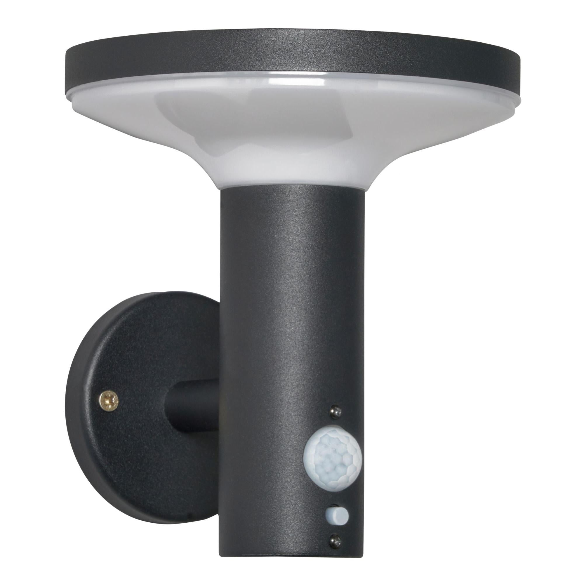 Forum ZN-42049 Clara Outdoor Solar LED Wall Light with PIR Sensor - Black