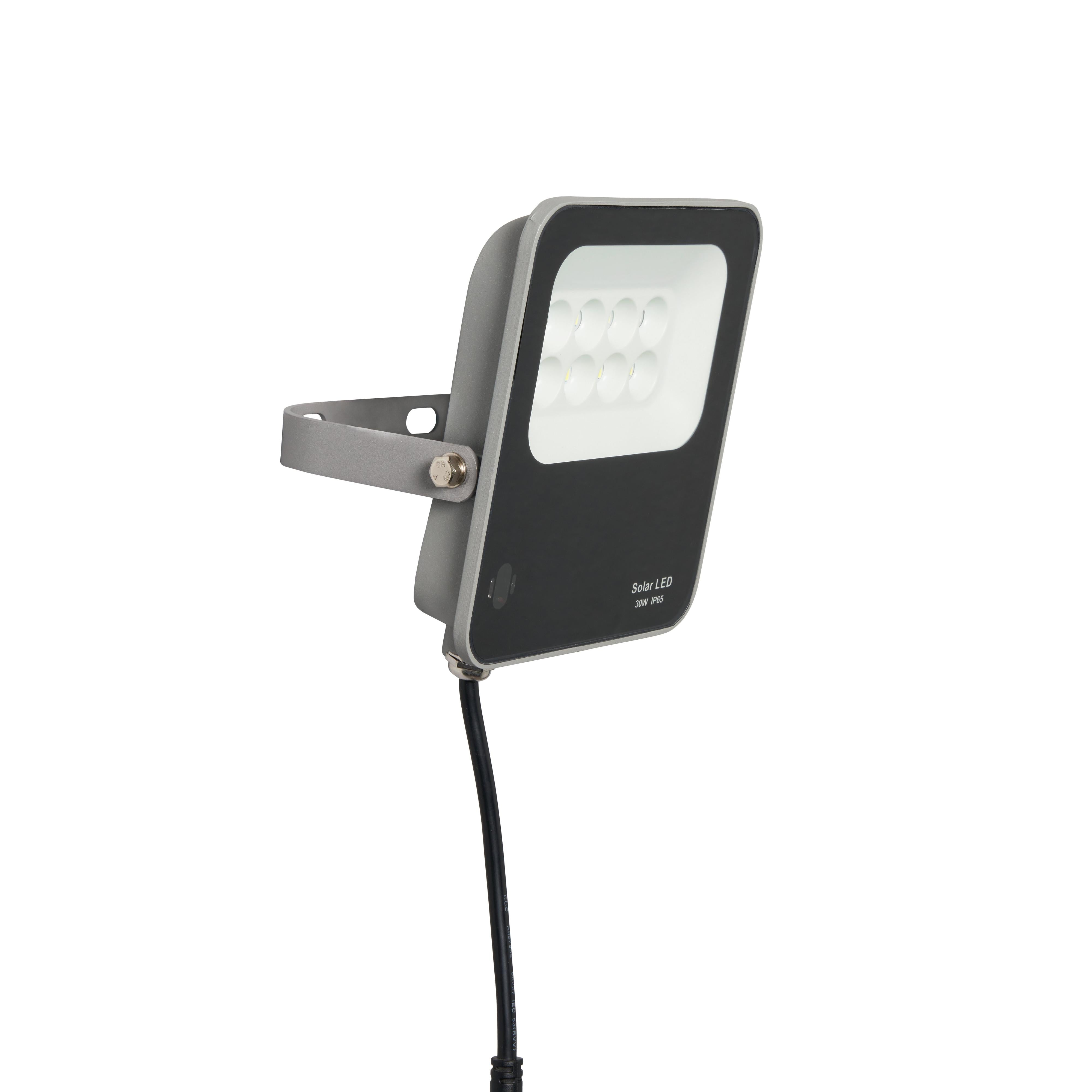 Forum ZN-42051 Denby Outdoor Solar 30 Watt LED Flood Light - Grey