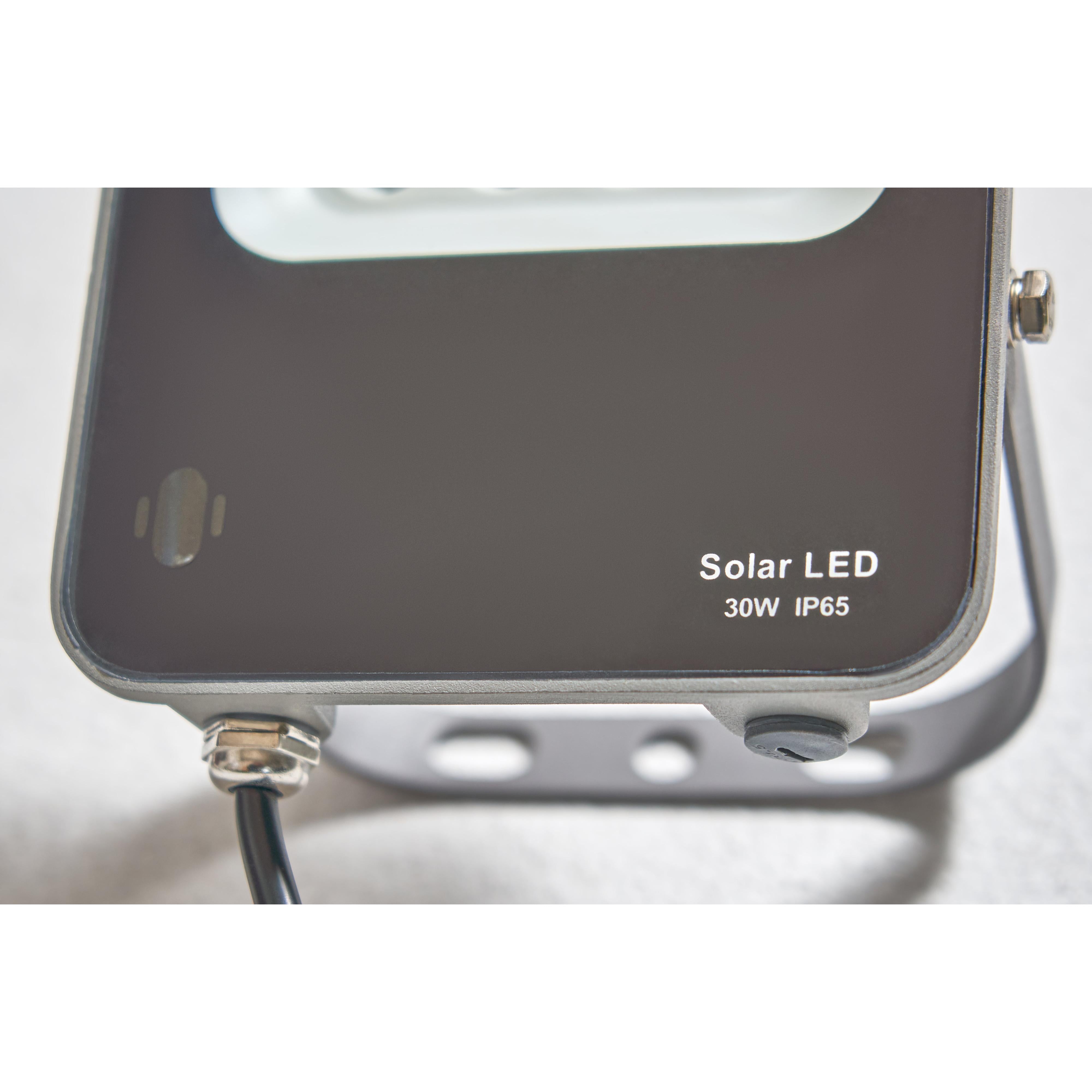 Forum ZN-42051 Denby Outdoor Solar 30 Watt LED Flood Light - Grey