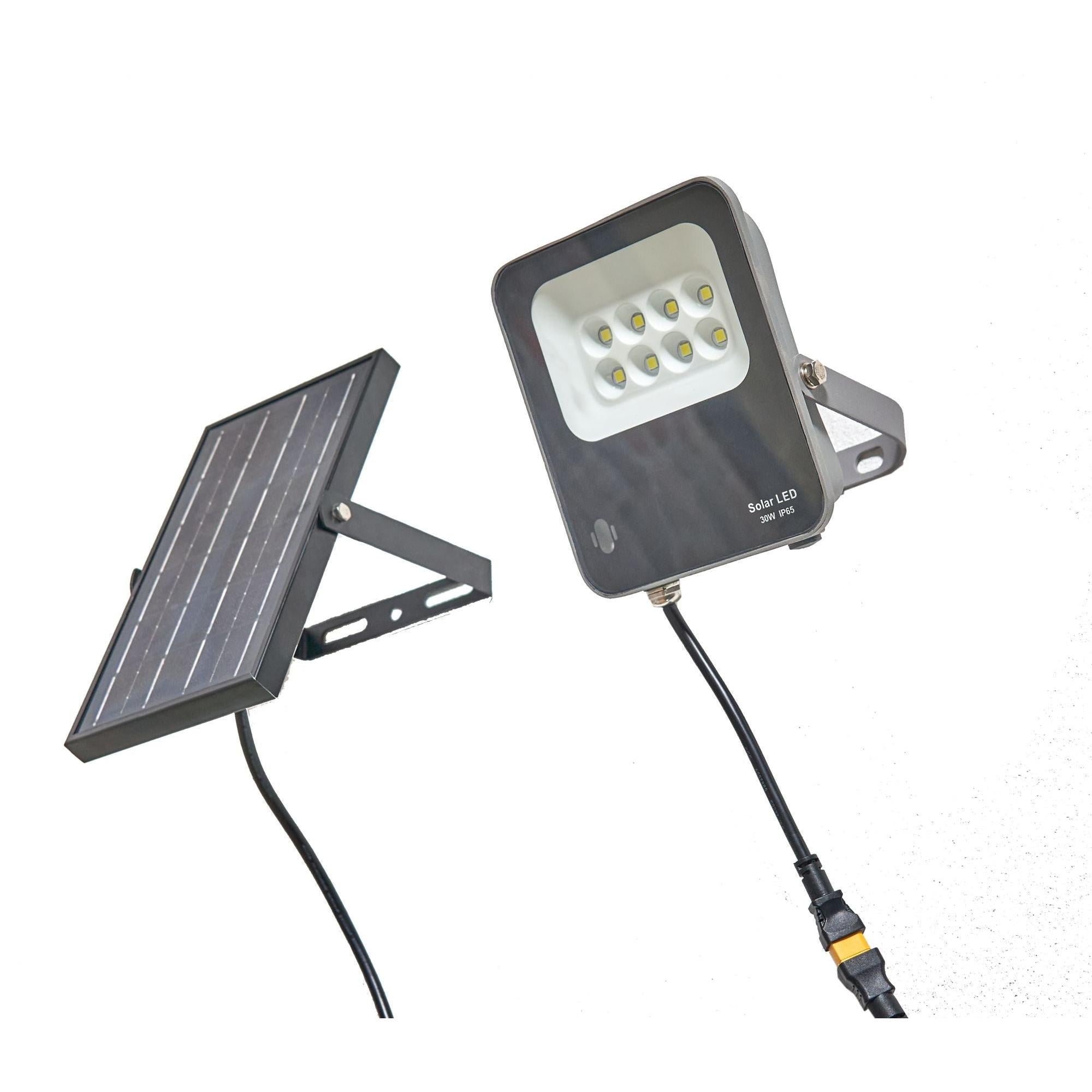Forum ZN-42051 Denby Outdoor Solar 30 Watt LED Flood Light - Grey