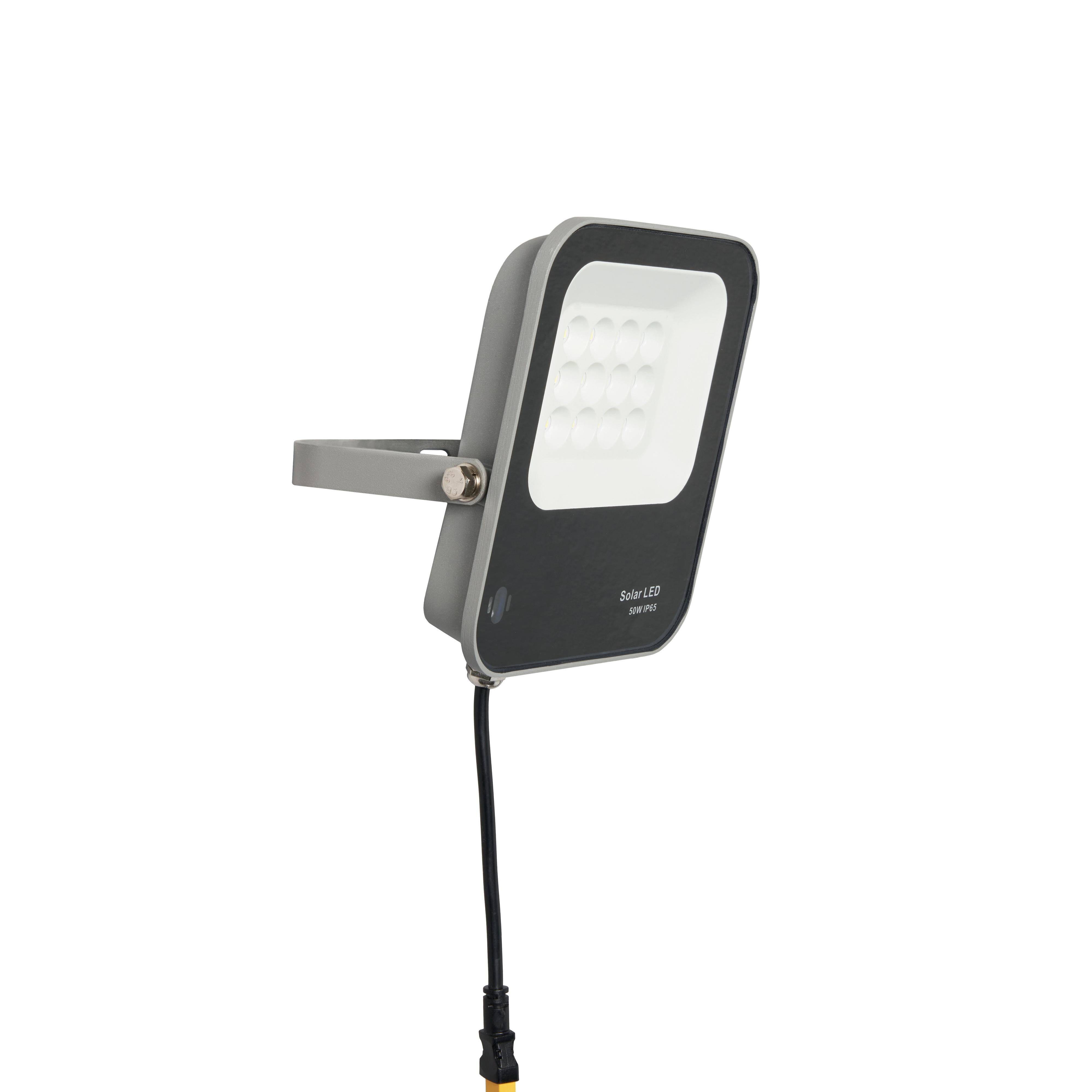 Forum ZN-42052 Denby Outdoor Solar 50 Watt LED Flood Light - Grey