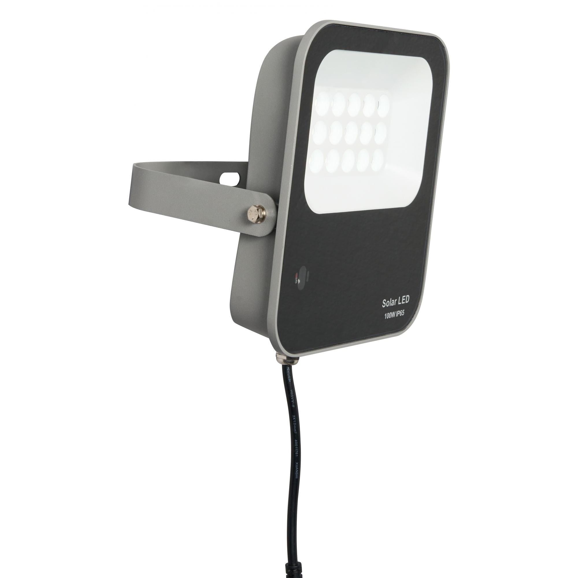 Forum ZN-42053 Denby Outdoor Solar 100 Watt LED Flood Light - Grey