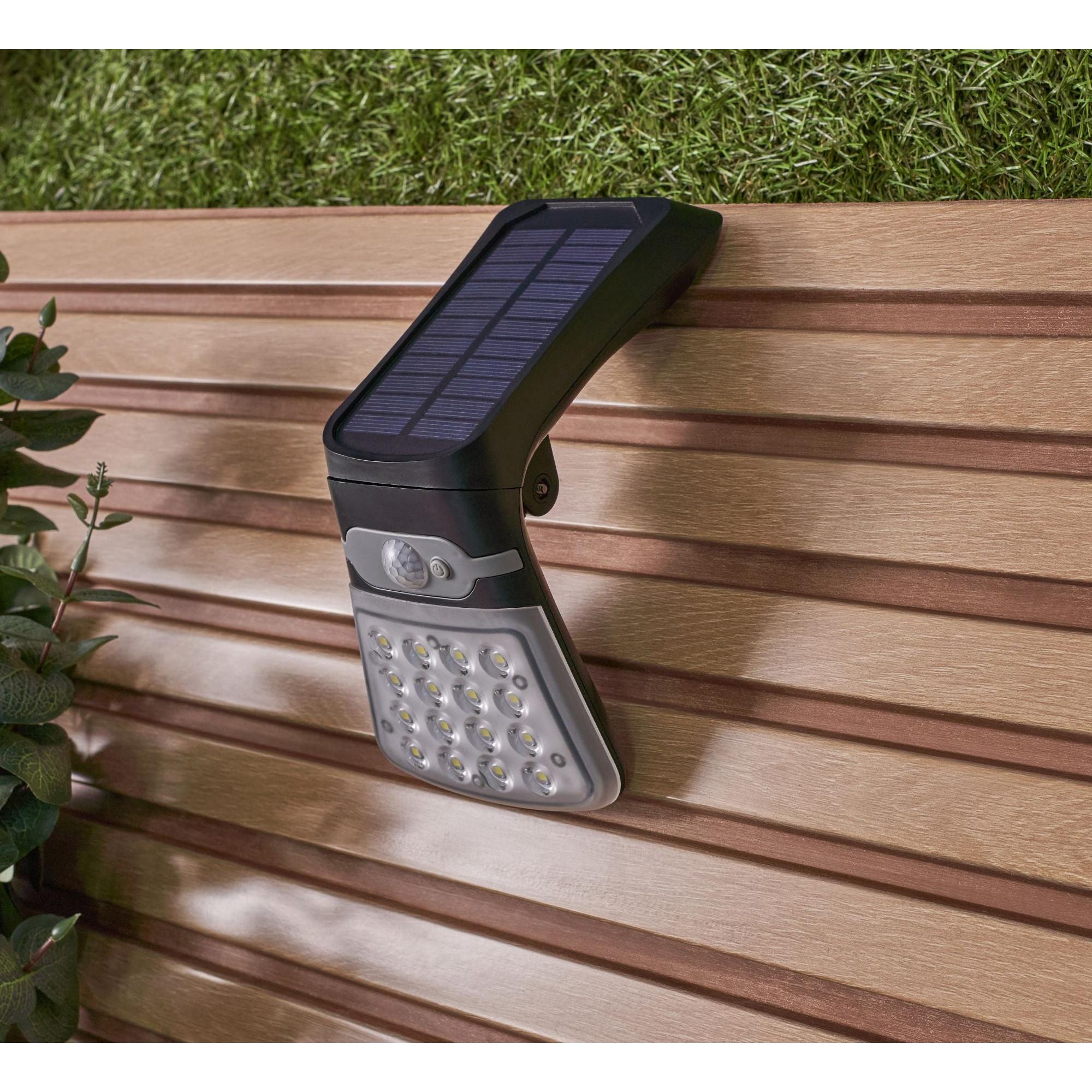 Forum ZN-42054 Blackhall 2 Watt Outdoor Solar LED Flood Light with Sensor - Black