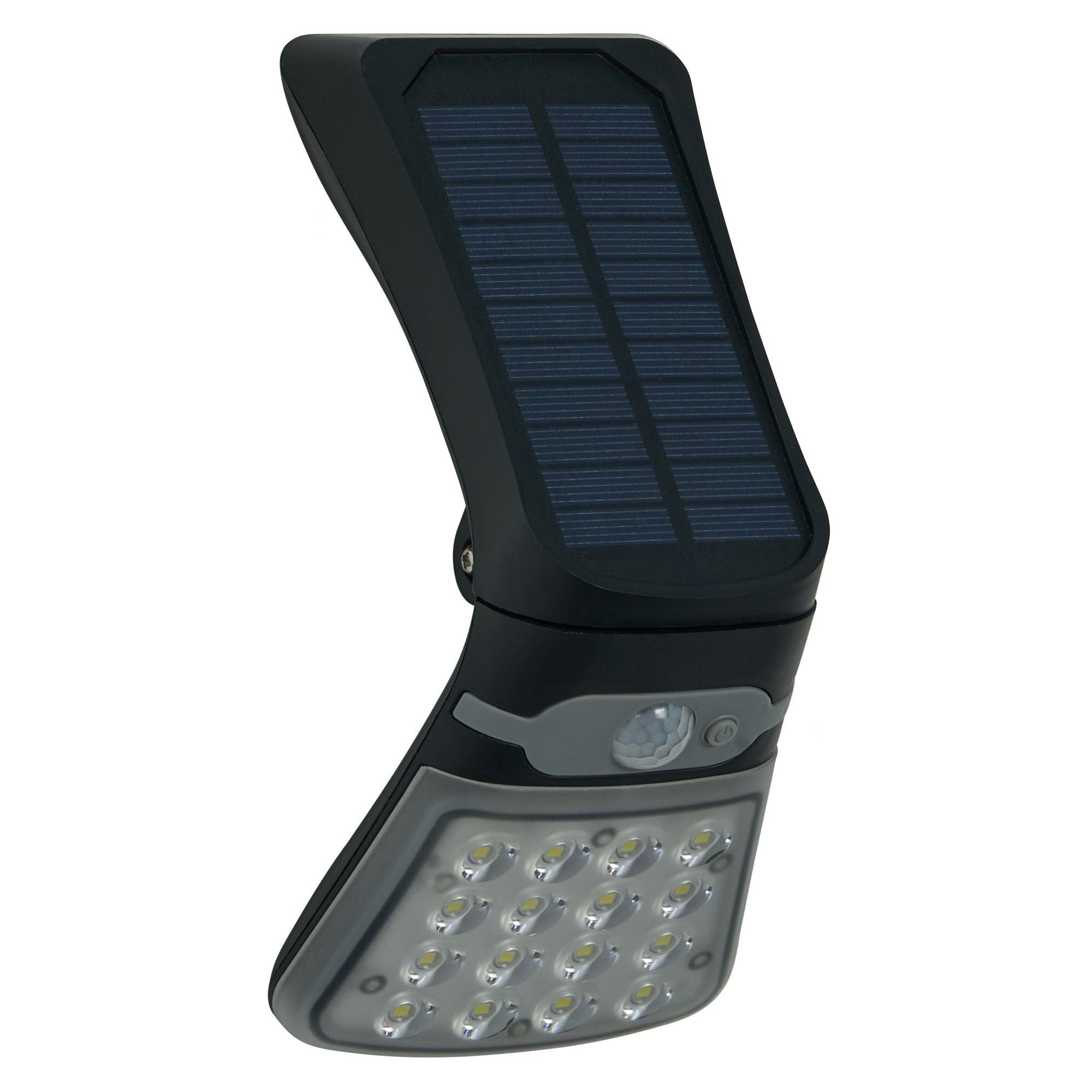 Forum ZN-42054 Blackhall 2 Watt Outdoor Solar LED Flood Light with Sensor - Black