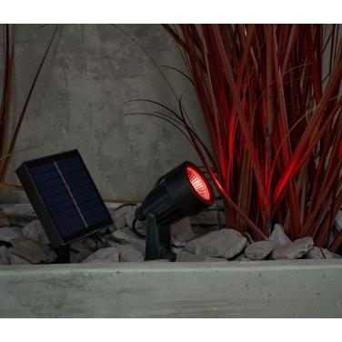 Forum ZN-42058 Maltby Outdoor Solar RGB LED Spike Lights Kit IP65 - Black Pack of 4