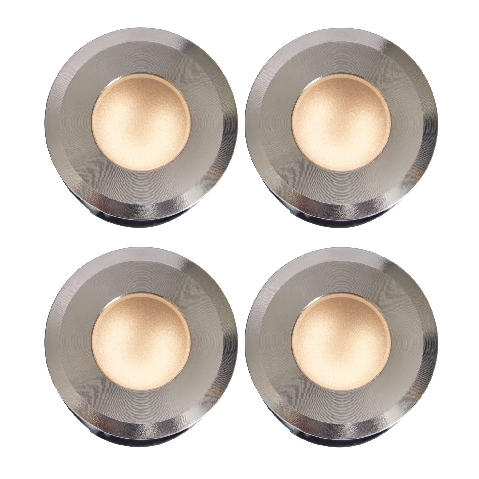 Forum ZN-42060 Ayle Outdoor Solar RGB LED Recessed Deck Light Kit IP65 - Black Pack of 4
