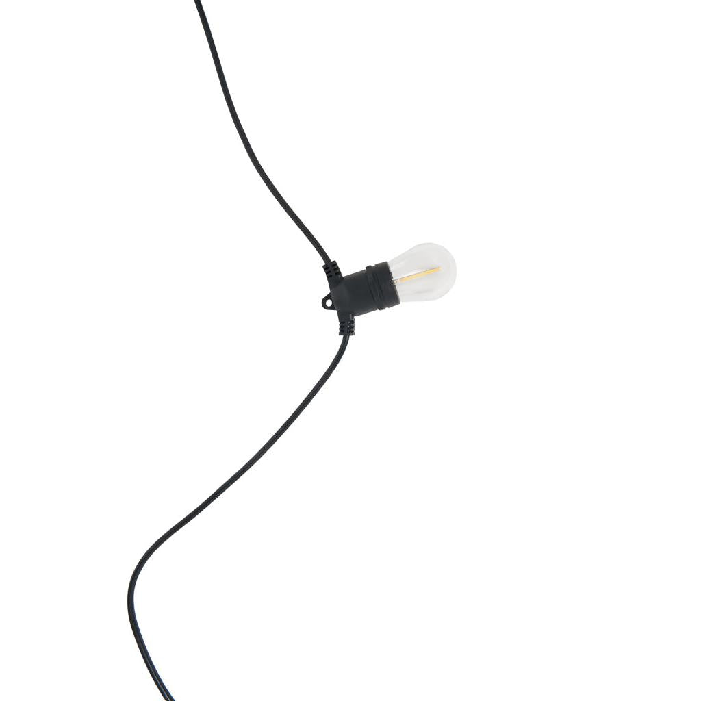 Forum ZN-42229 Wye 10 Light Outdoor Solar Festoon Lights - Black