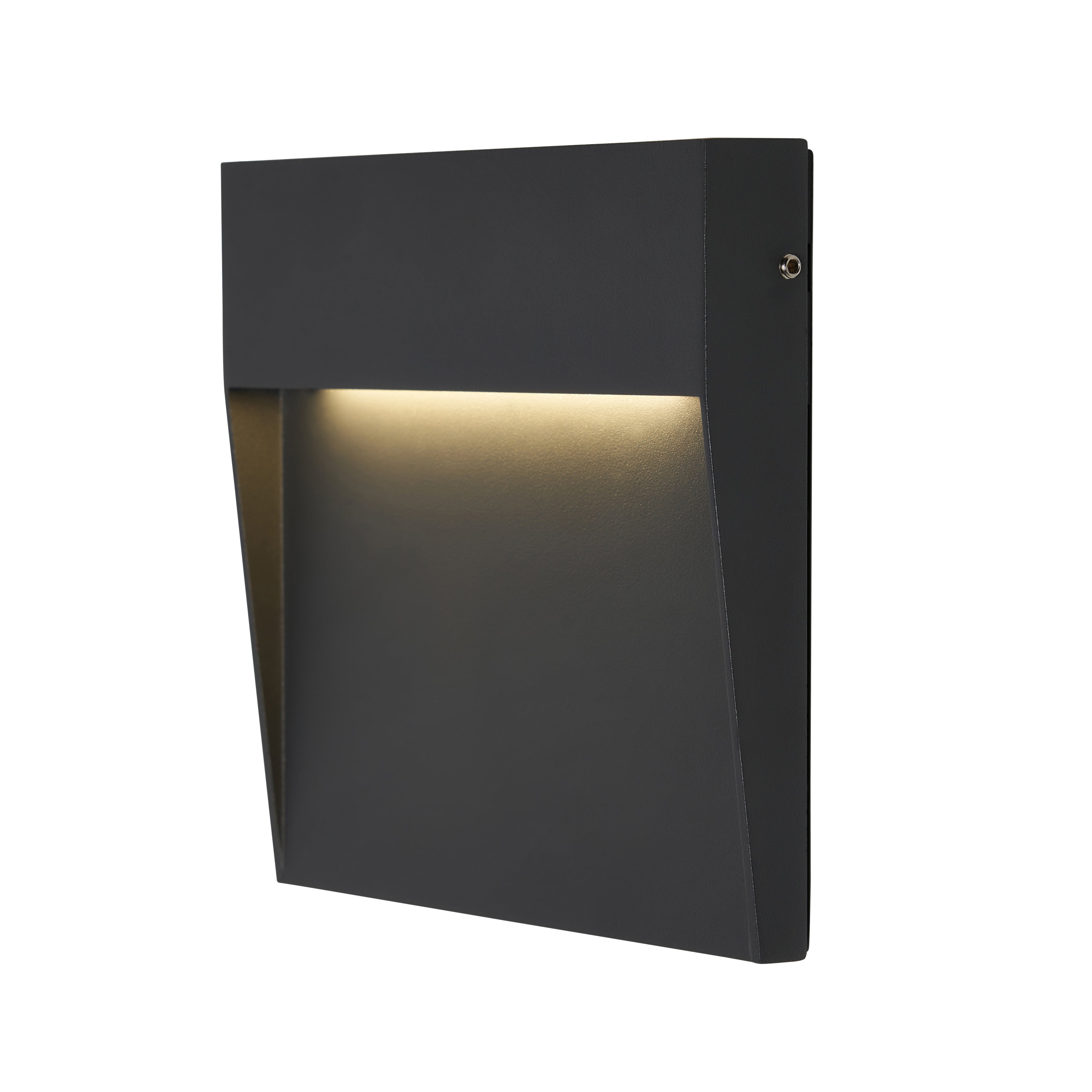 Forum ZN-44239-ANTH Puya Outdoor LED 16cm Square Wall Light, Anthracite