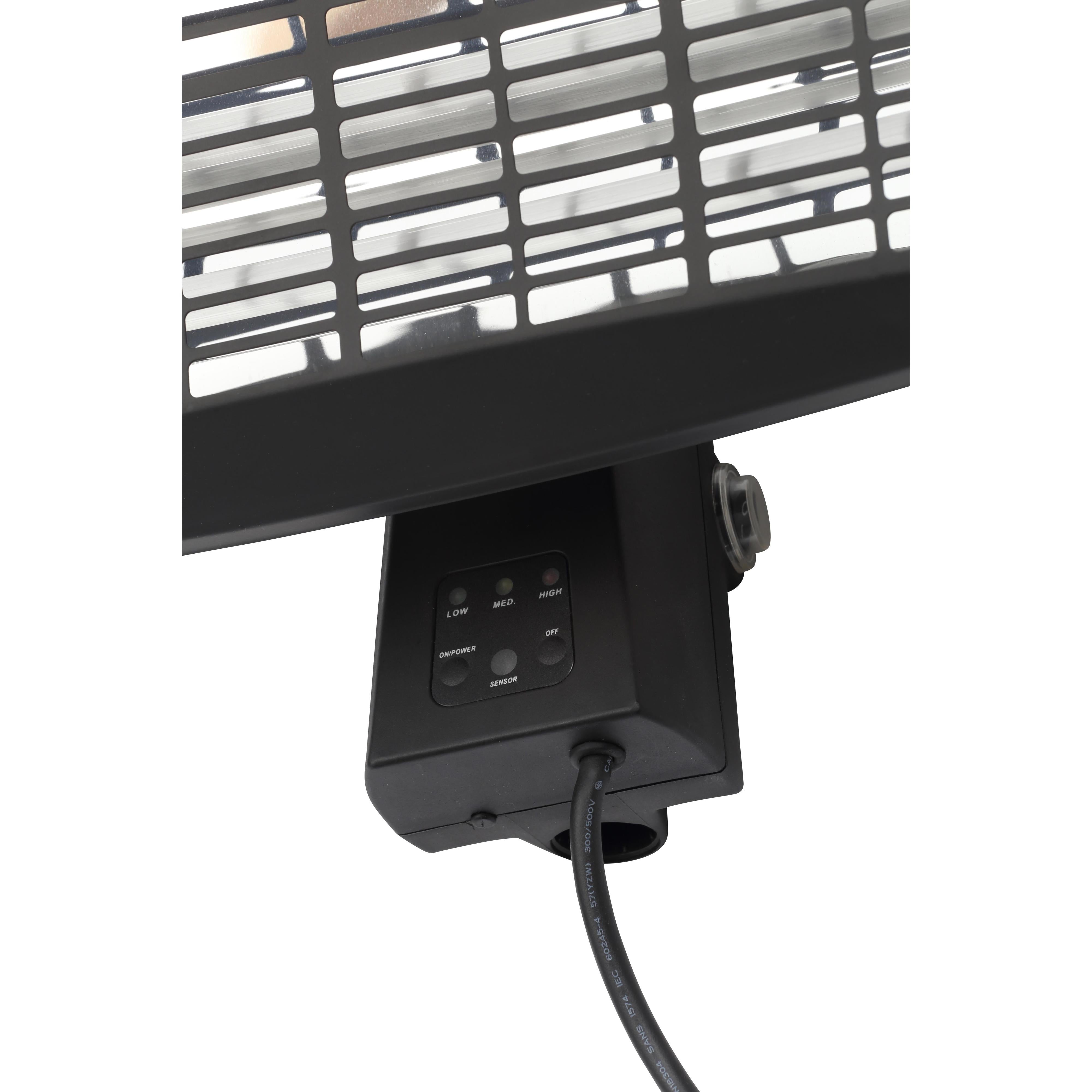 Forum ZR-32297-BLK Wall Mnt Patio Heater Vari Wat