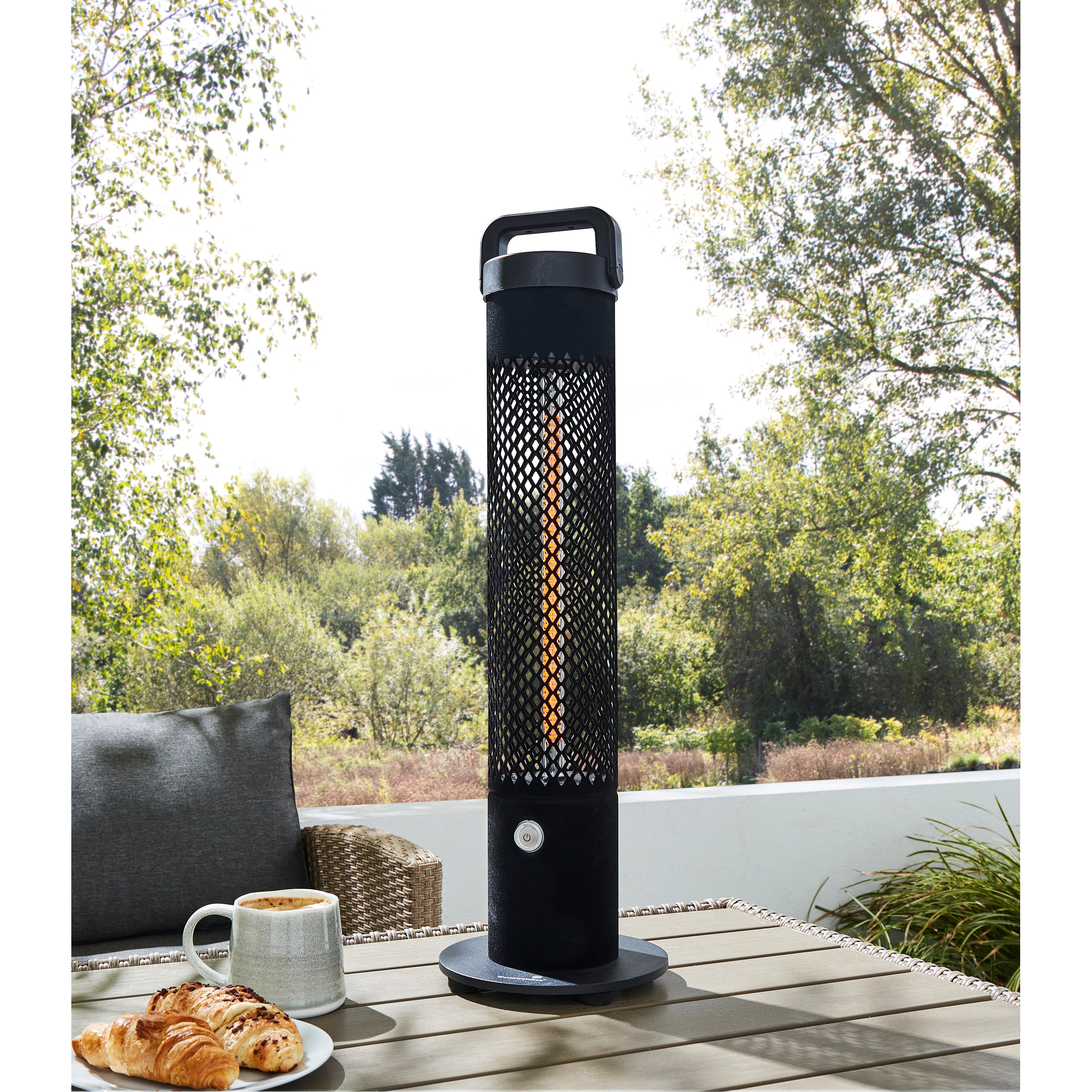 Forum ZR-37441-BLK Harry 1200w Flocked Outdoor FS Heater IP45 Black