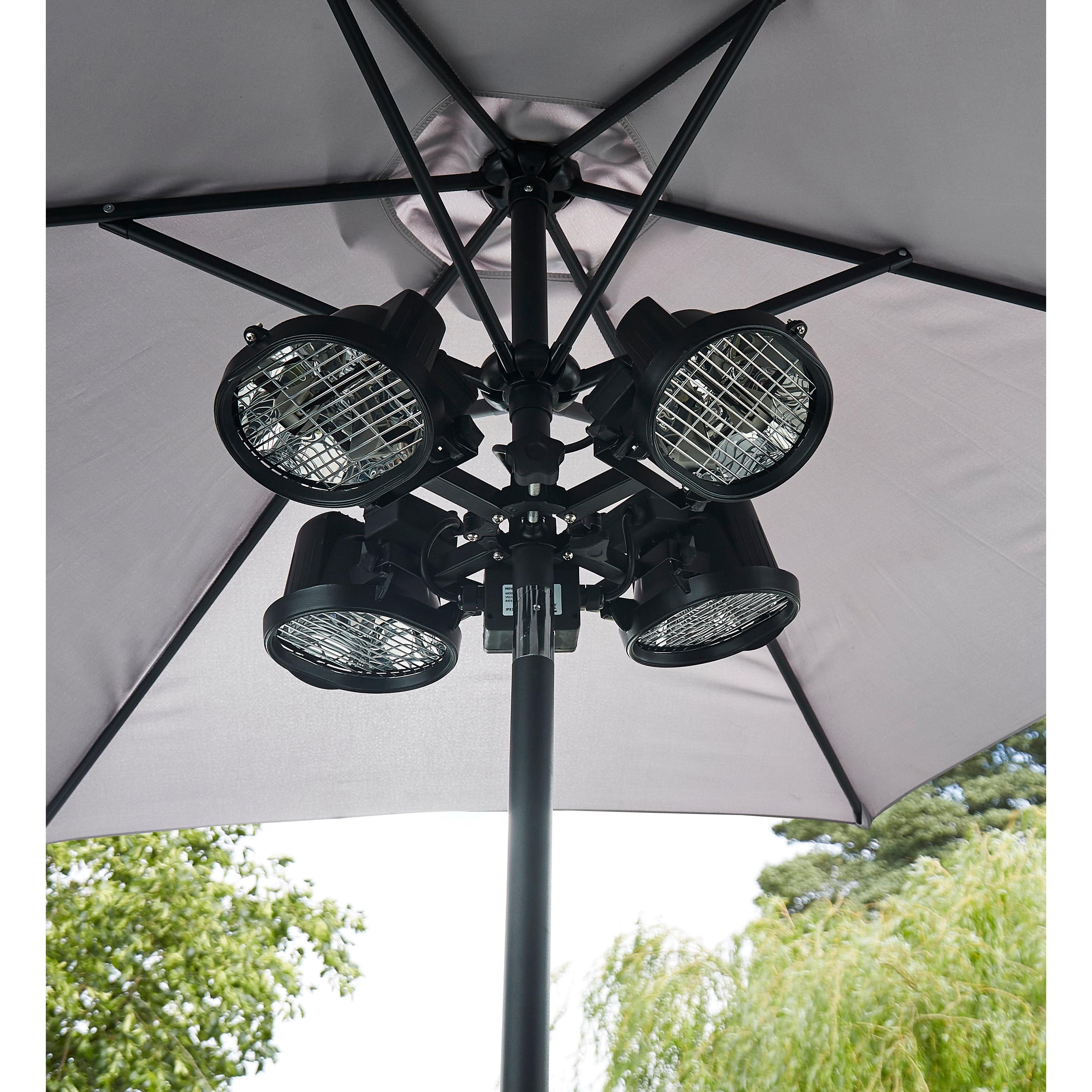 Forum ZR-37445-BLK Ruby 4x450W Alum D/C Parasol Heater Black