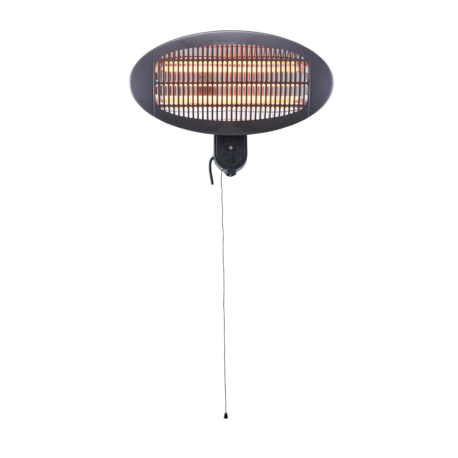 Forum ZR-38156-BLK Opal 2000w max FS Carbon Elem Patio Heater Black