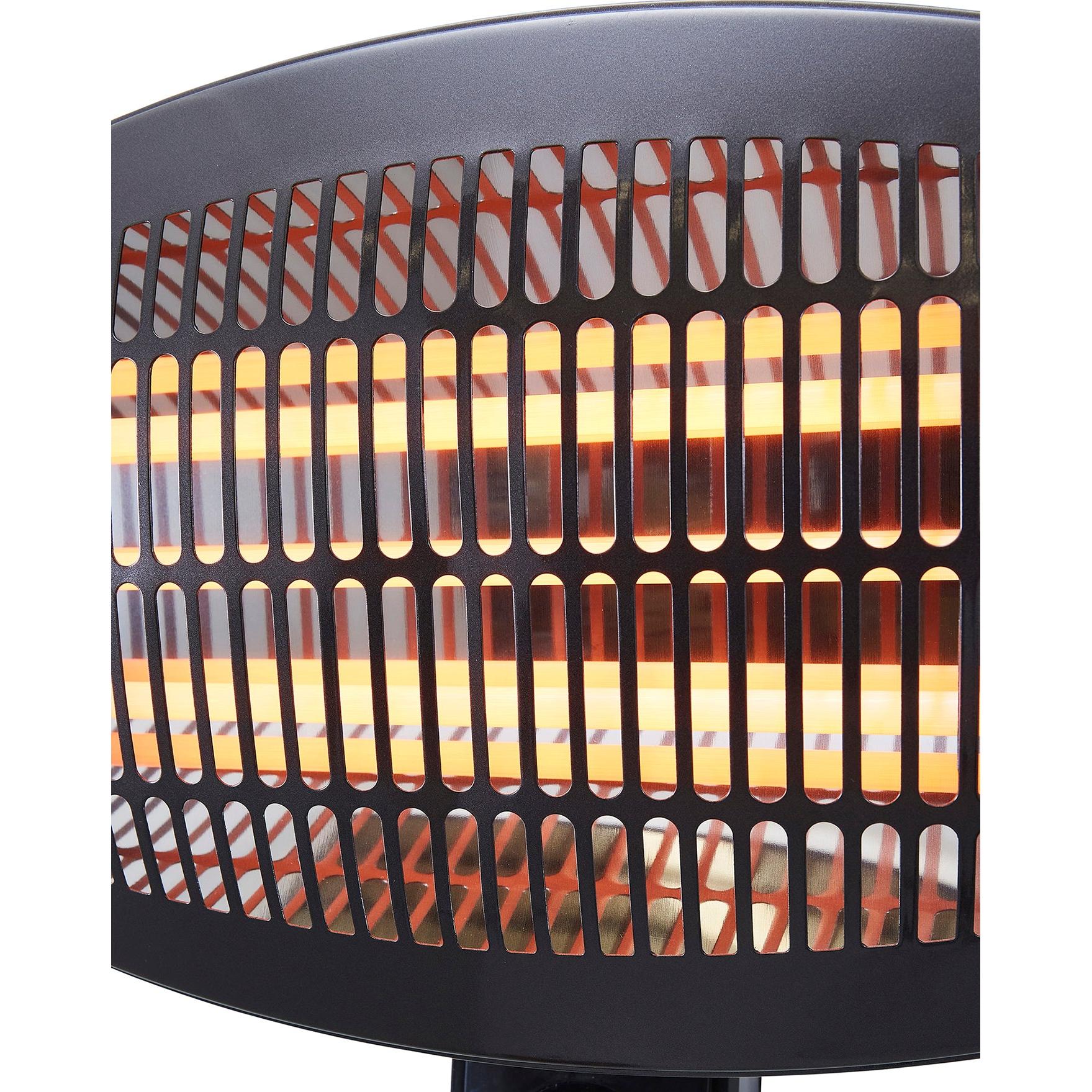 Forum ZR-38156-BLK Opal 2000w max FS Carbon Elem Patio Heater Black