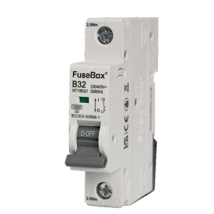 FuseBox 6A to 63A Single Pole 10kA B Curve MCB