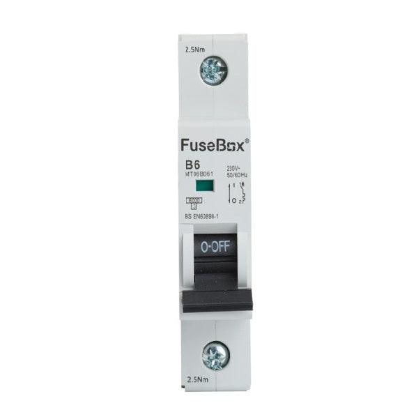 FuseBox 6A to 63A Single Pole 6kA B Curve MCB