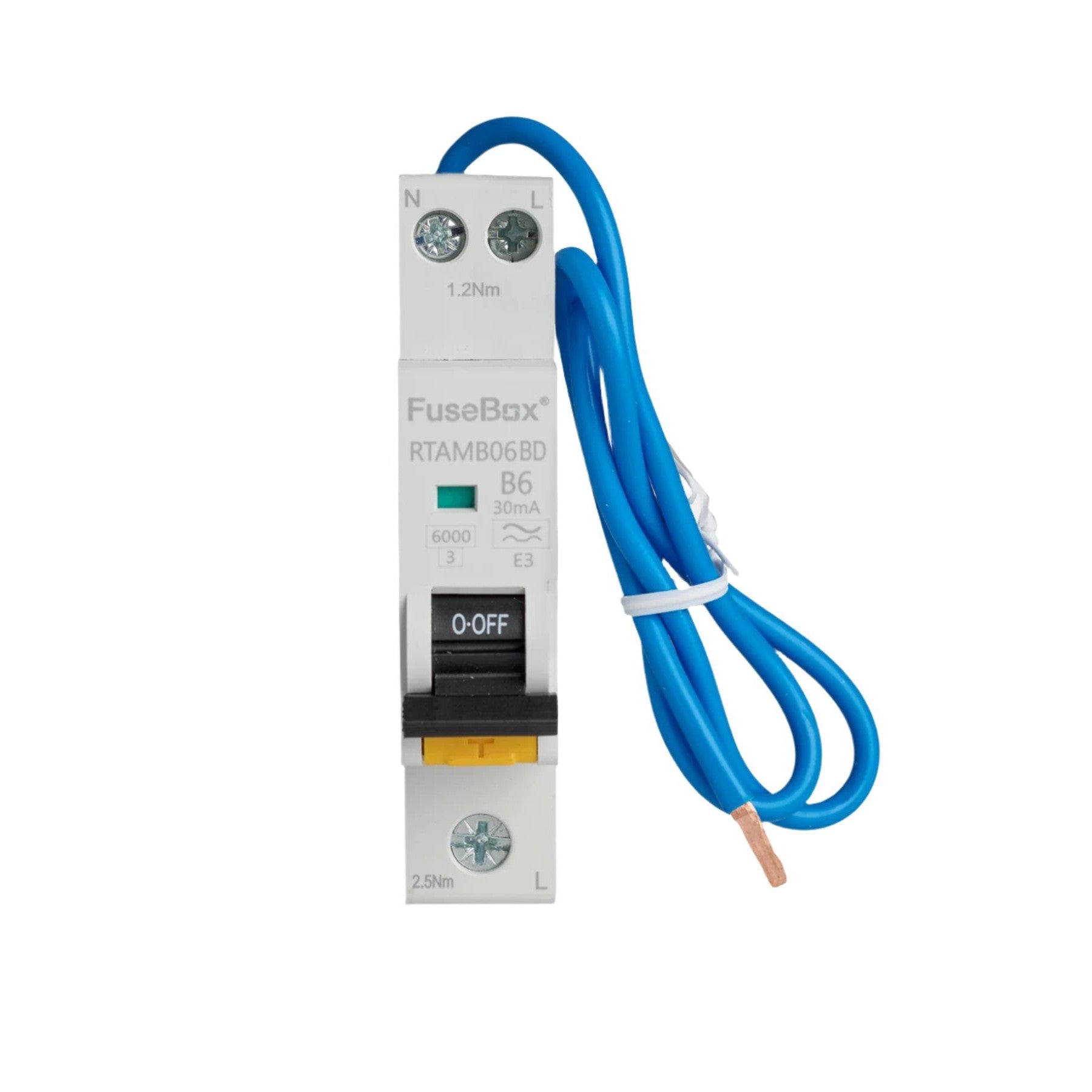 FuseBox Bidirectional Mini RCBO B Curve 6kA 30mA Type A