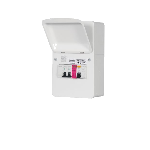FuseBox F300GRAZ Garage Consumer Unit c/w RCD Type A MCBs, & SPD T2