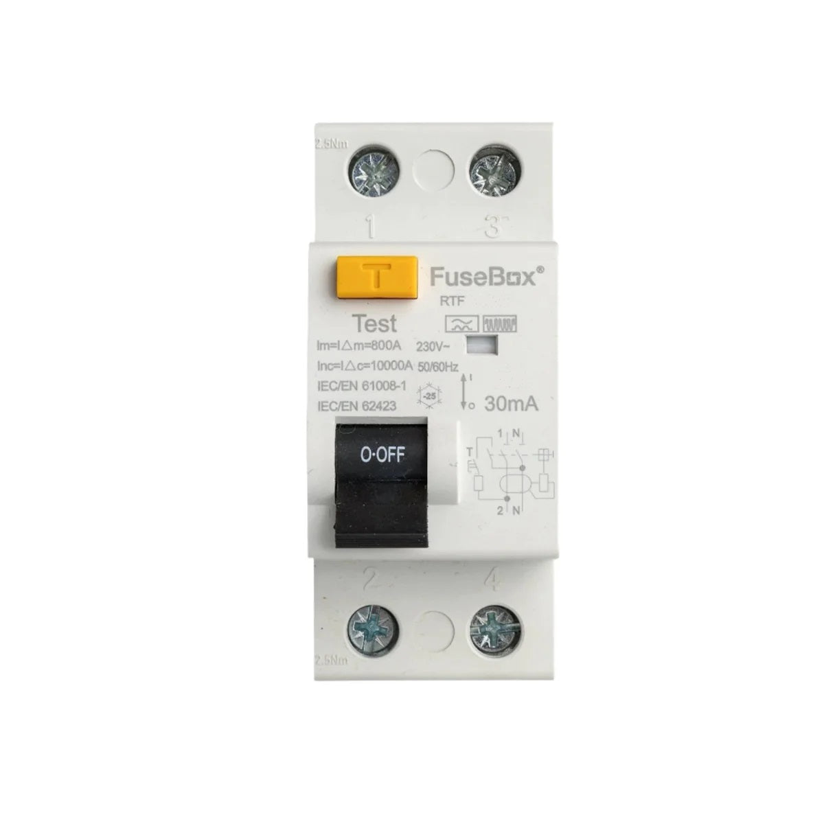 FuseBox RTF1000302 Type F RCD 100A 30mA 2P