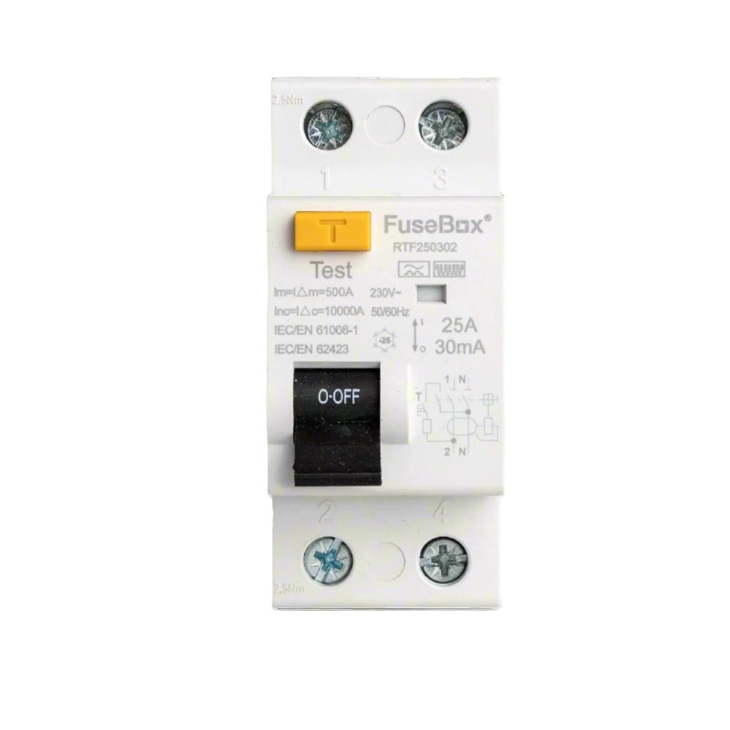 FuseBox RTF250302 Type F RCD 25A 30mA 2P