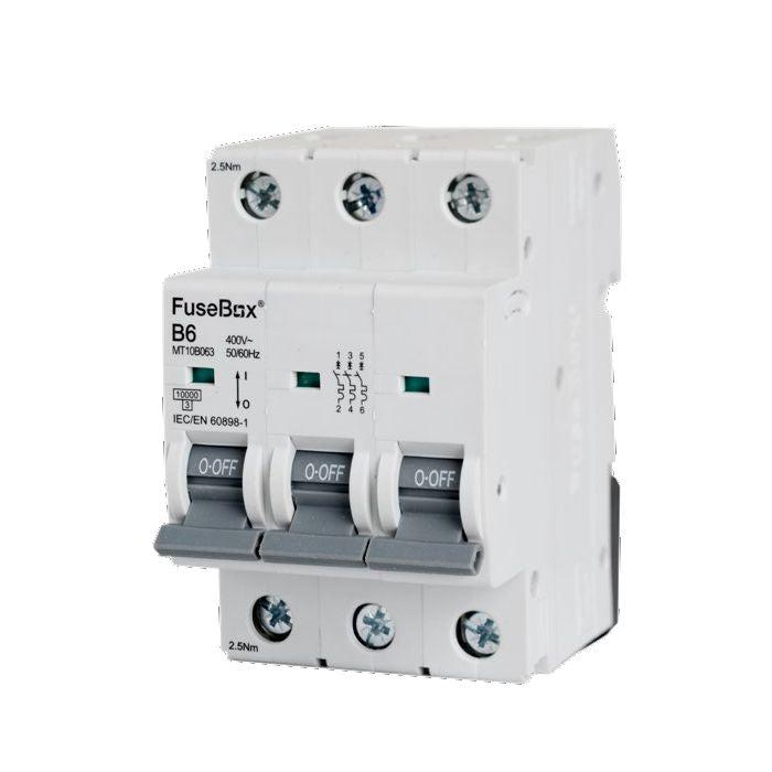 FuseBox Triple Pole 10kA B Curve MCB