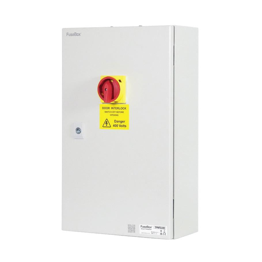 Fusebox TPNFS080 80A TP&N Metal Fused Switch with Door Interlock IP65
