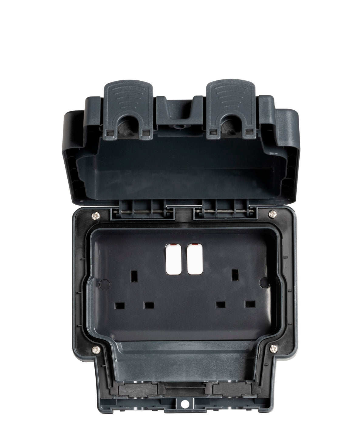 Fusebox WS2G2P 2 Gang 13A Switched Socket DP IP66 Grey