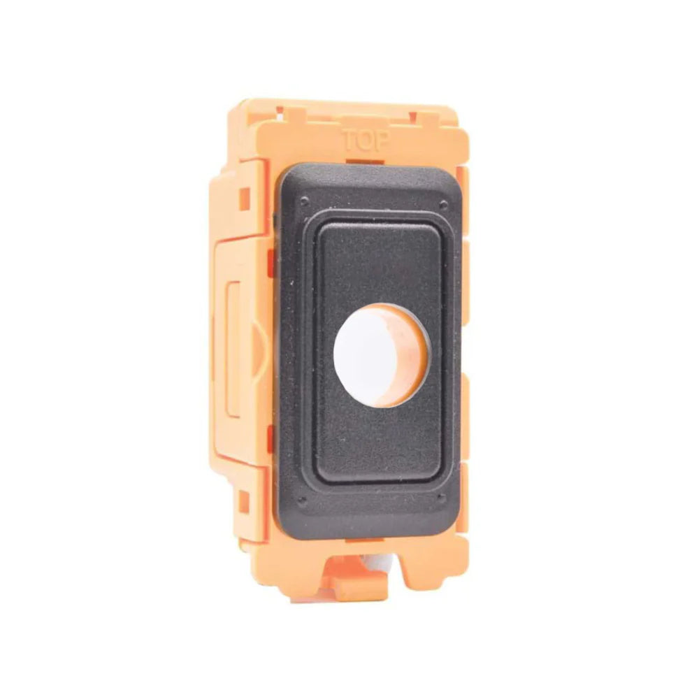 GRID-IT FL FLCO-BL 20A Cable Outlet (10mm) Module + Bezel with Black/Black Inserts