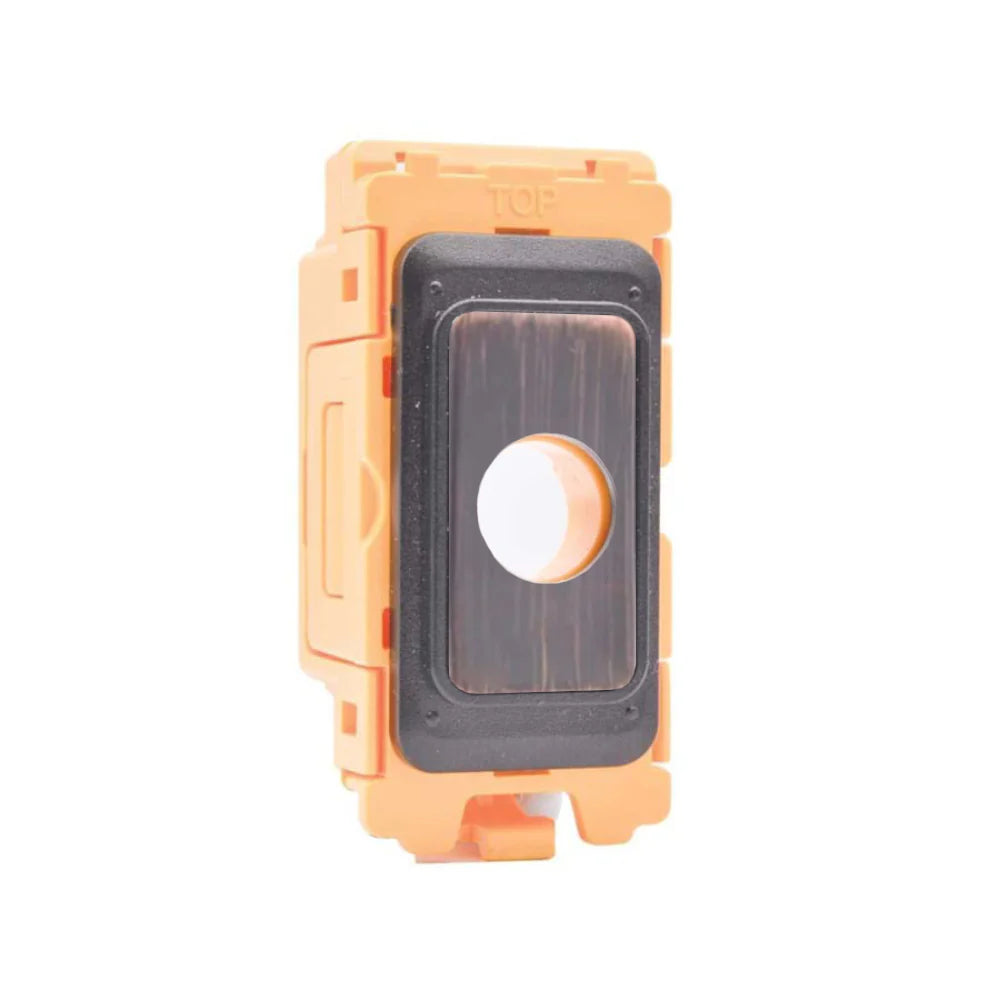 GRID-IT FL FLCO-EB 20A Cable Outlet (10mm) Module + Bezel with Etrium Bronze/Black Inserts