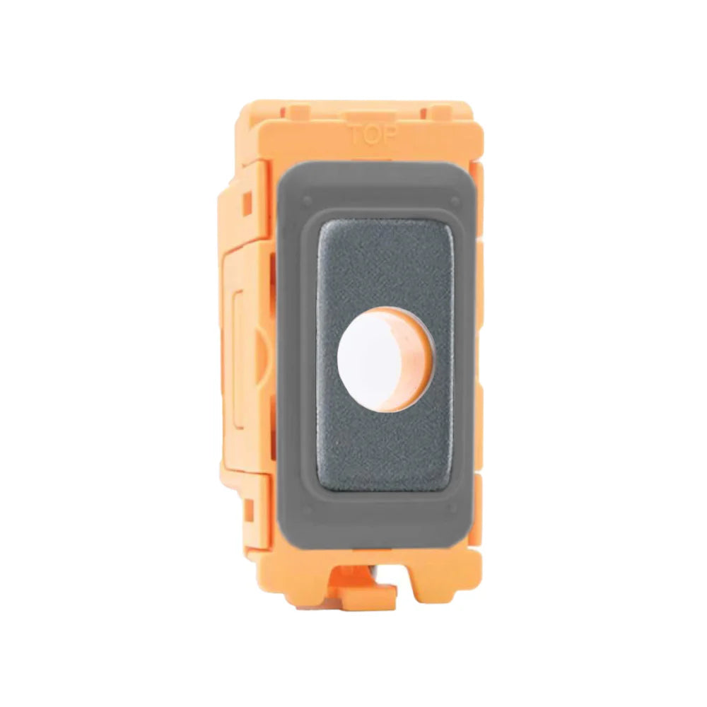 GRID-IT FL FLCO-GA 20A Cable Outlet (10mm) Module + Bezel with Anthra Gray/Quartz Grey Inserts