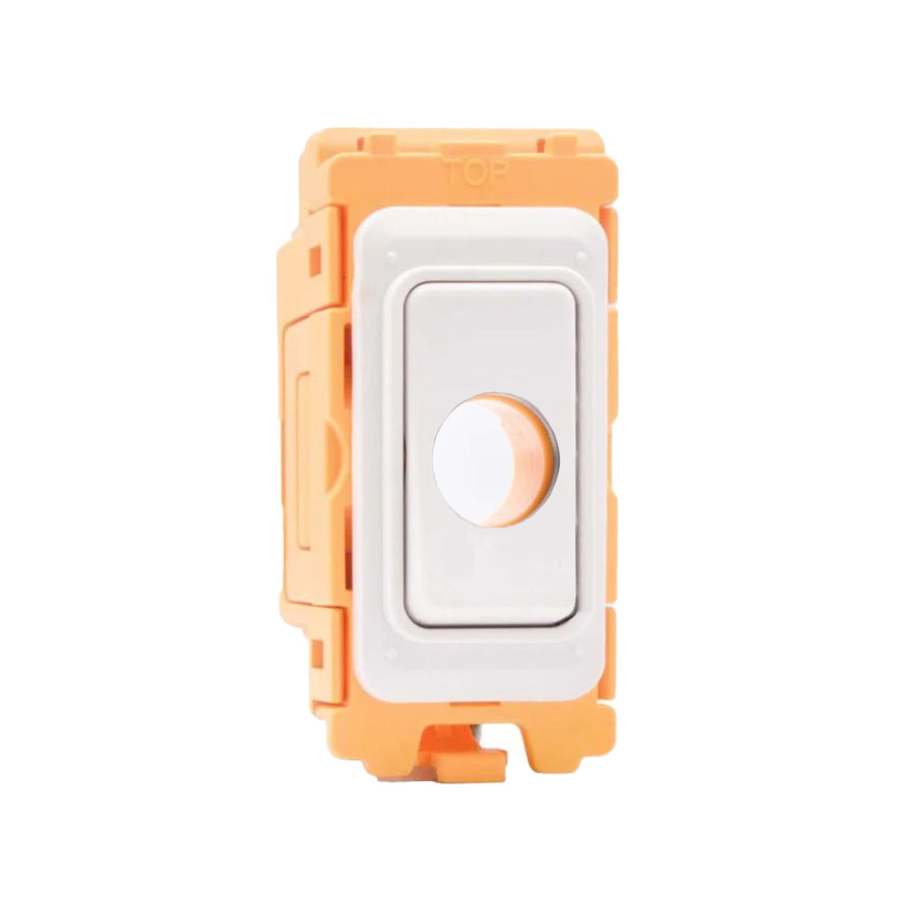GRID-IT FL FLCO-WH 20A Cable Outlet (10mm) Module + Bezel with White/White Inserts